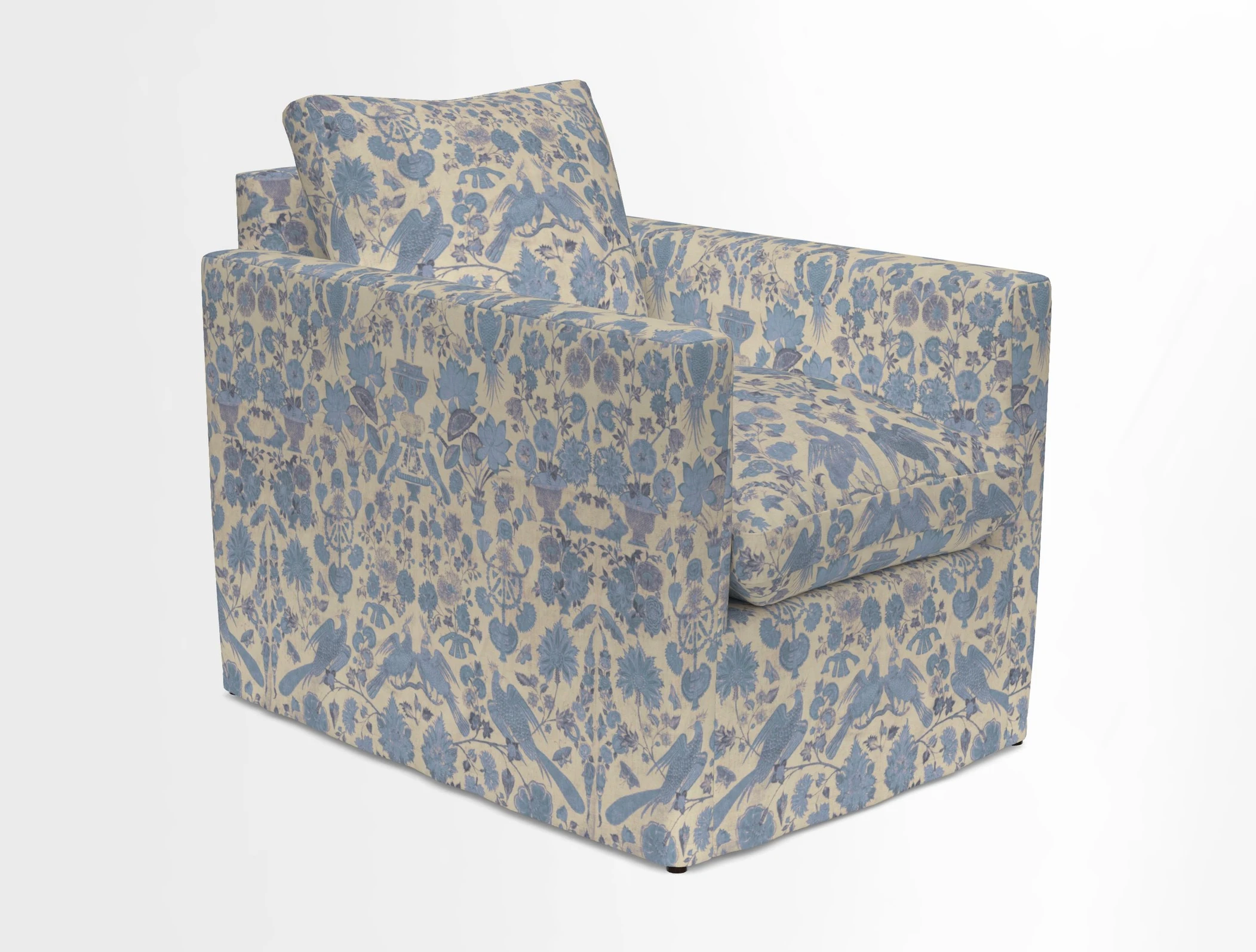 Heyshott Chair in Two Tone Plain Biscuit. Loose cover option available