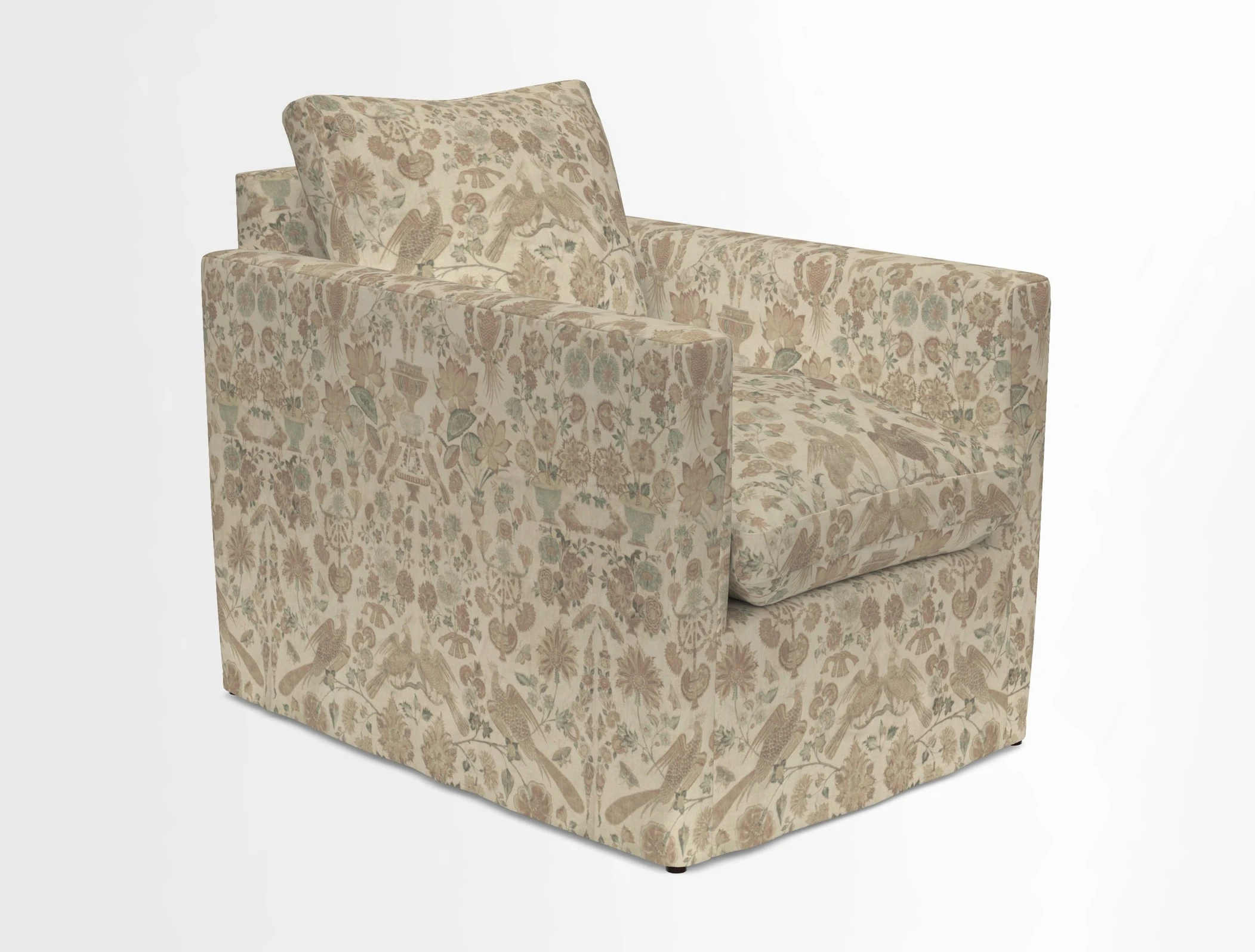 Heyshott Chair in Two Tone Plain Biscuit. Loose cover option available