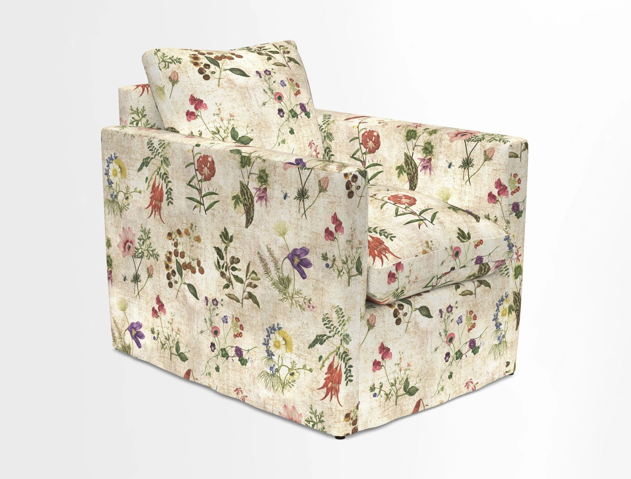 Heyshott Chair in Two Tone Plain Biscuit. Loose cover option available