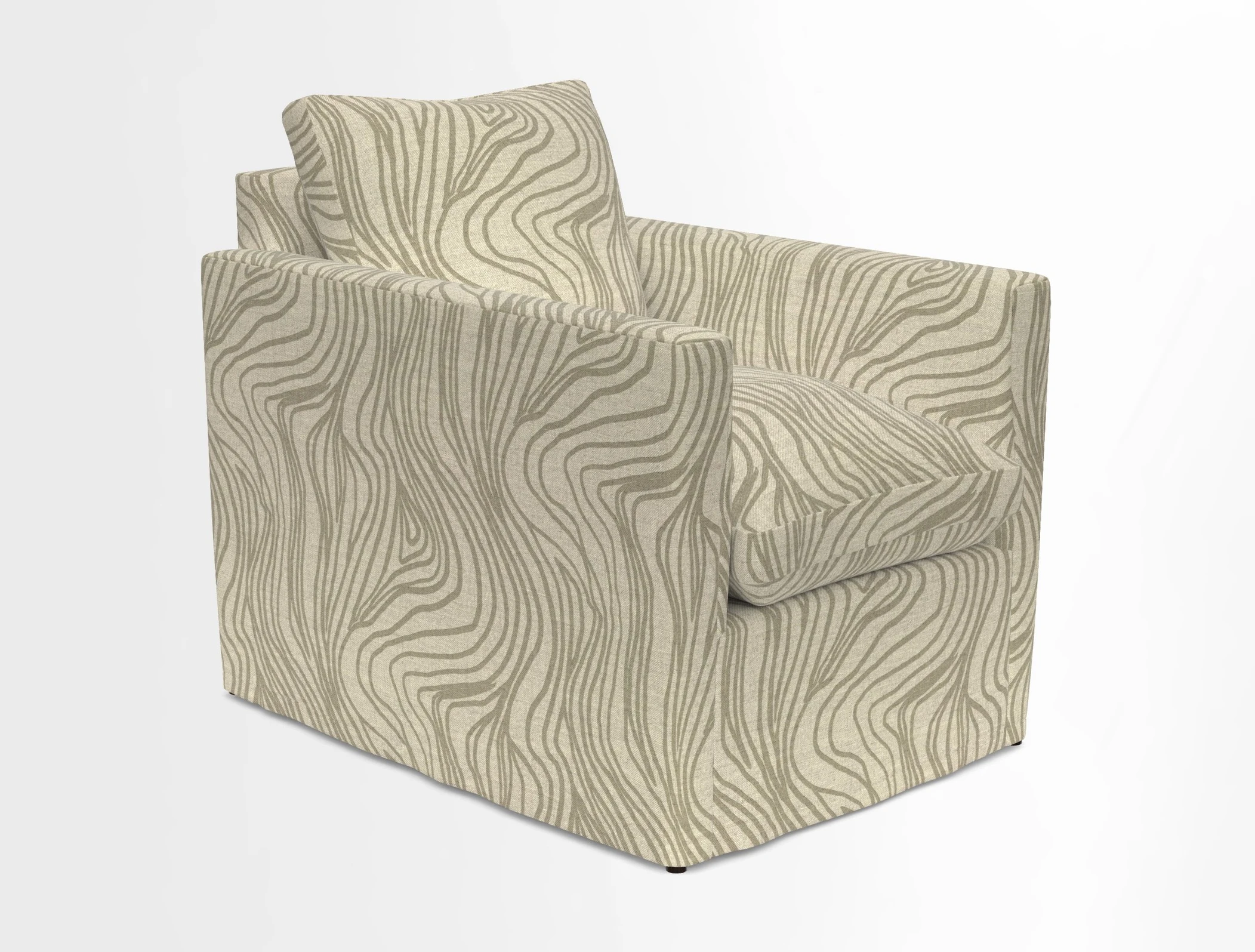 Heyshott Chair in Two Tone Plain Biscuit. Loose cover option available
