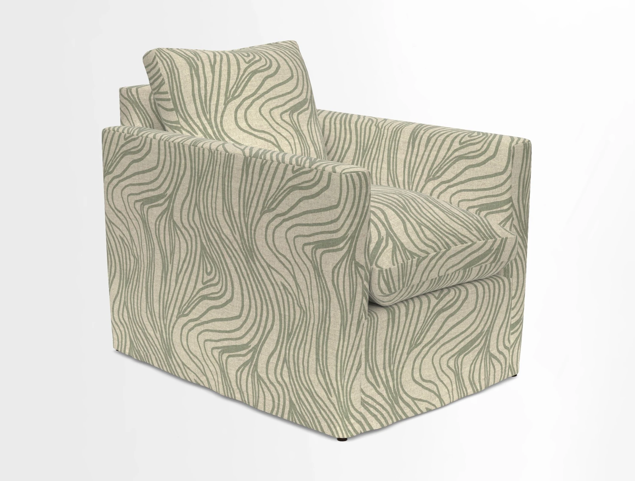 Heyshott Chair in Two Tone Plain Biscuit. Loose cover option available