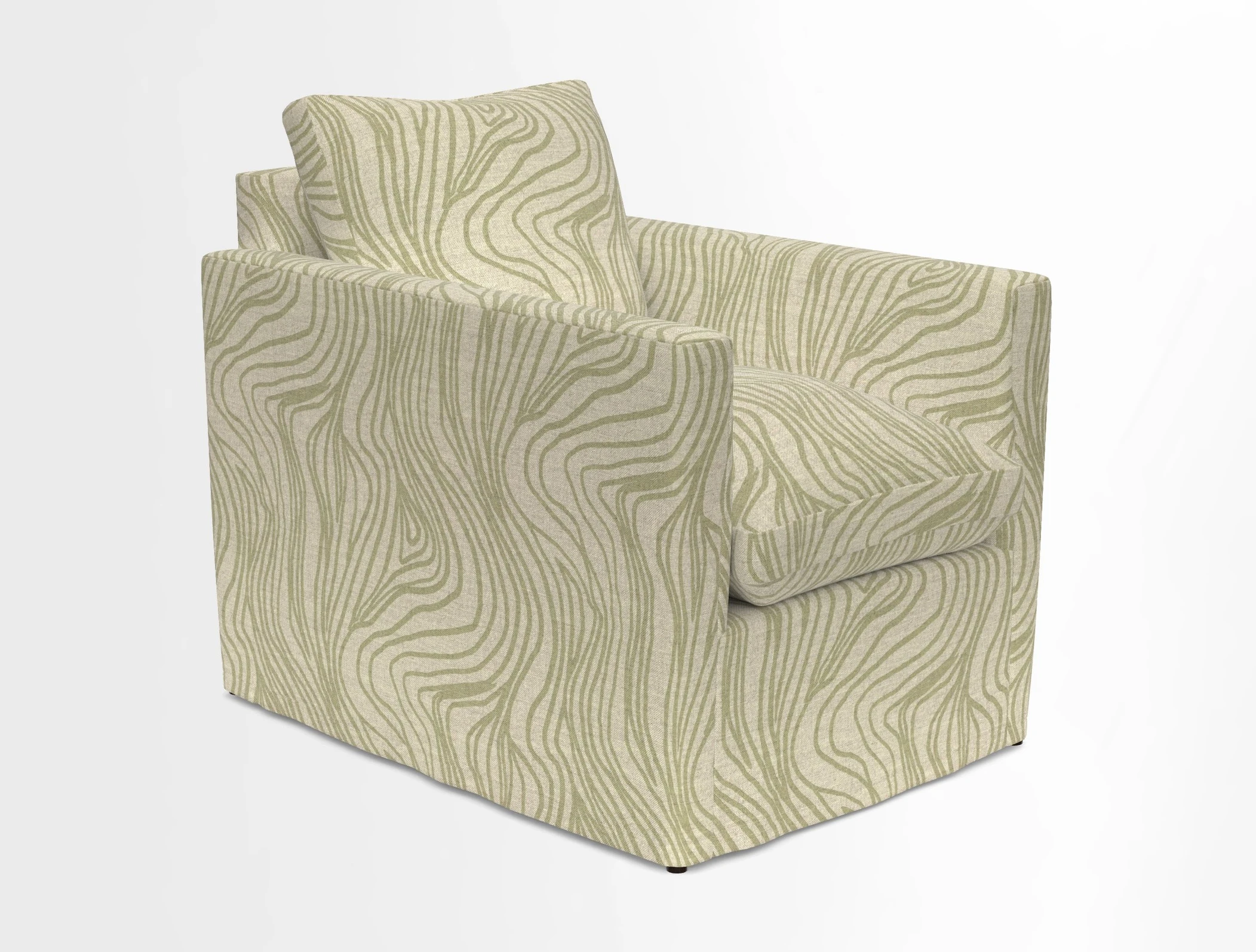 Heyshott Chair in Two Tone Plain Biscuit. Loose cover option available