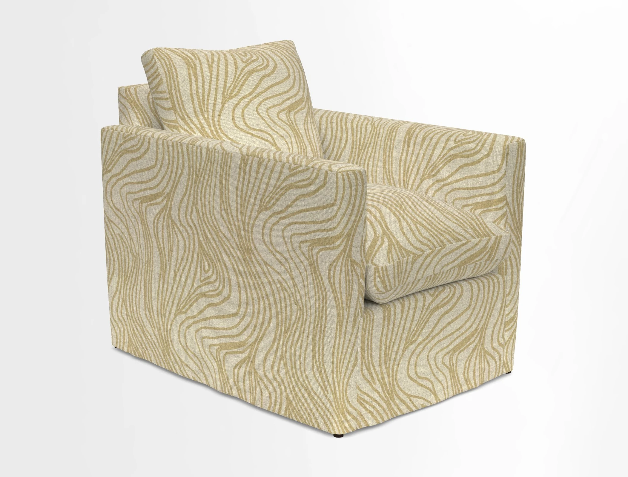 Heyshott Chair in Two Tone Plain Biscuit. Loose cover option available
