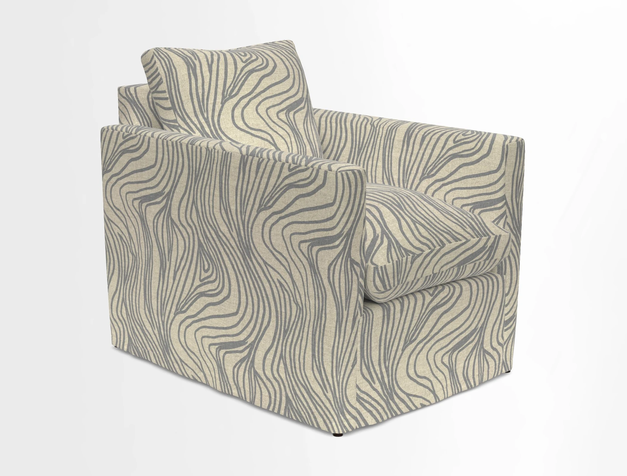 Heyshott Chair in Two Tone Plain Biscuit. Loose cover option available