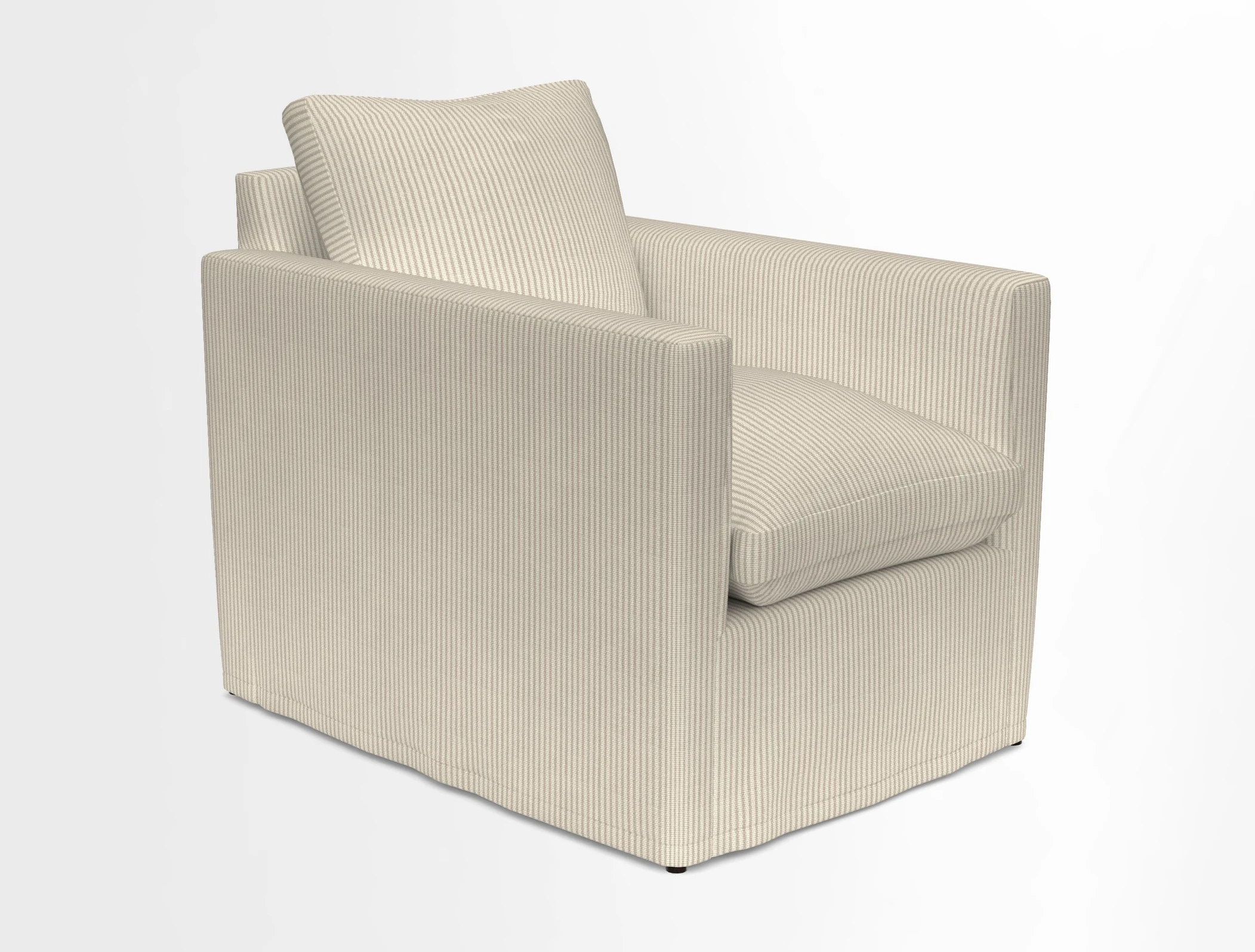 Heyshott Chair in Two Tone Plain Biscuit. Loose cover option available