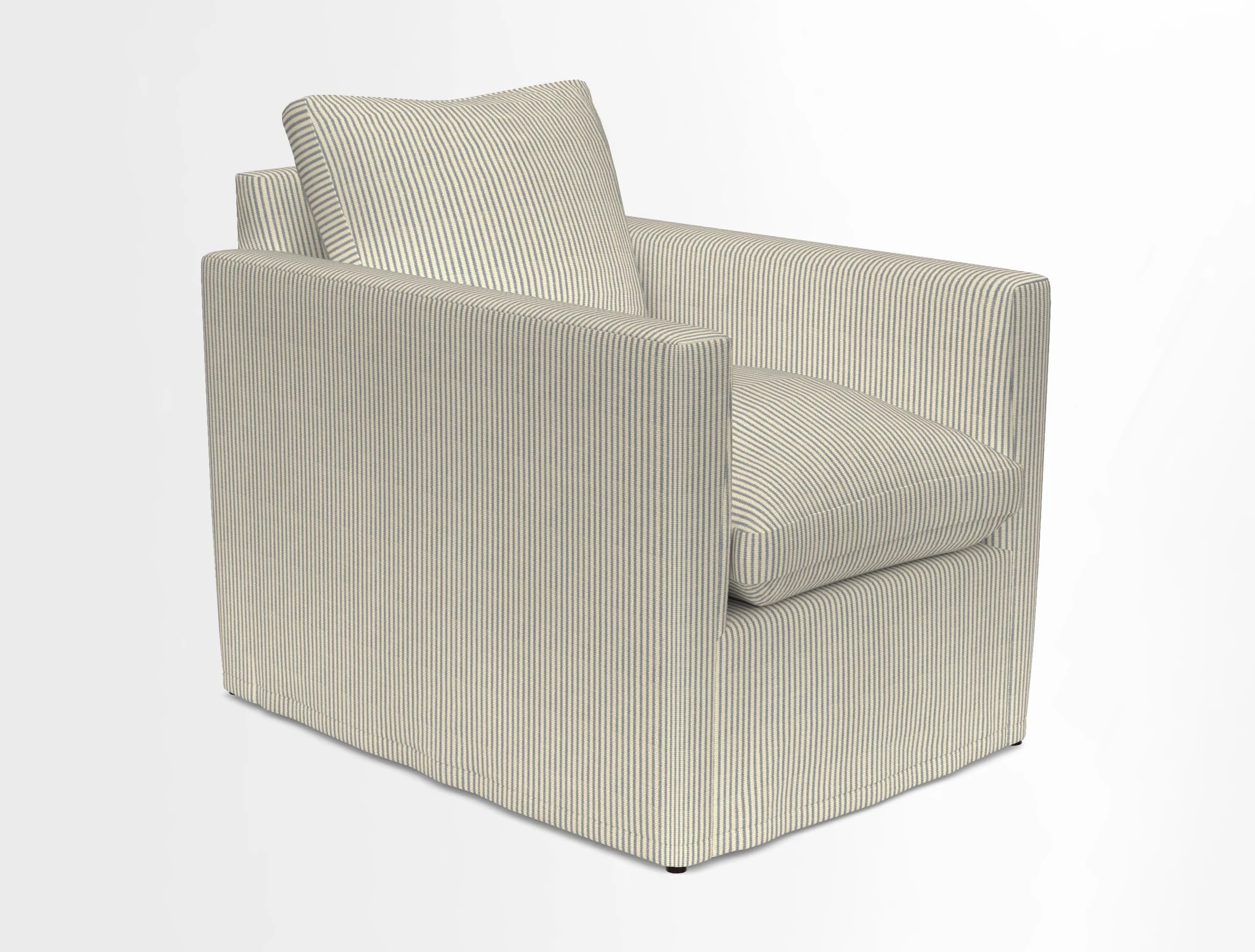 Heyshott Chair in Two Tone Plain Biscuit. Loose cover option available