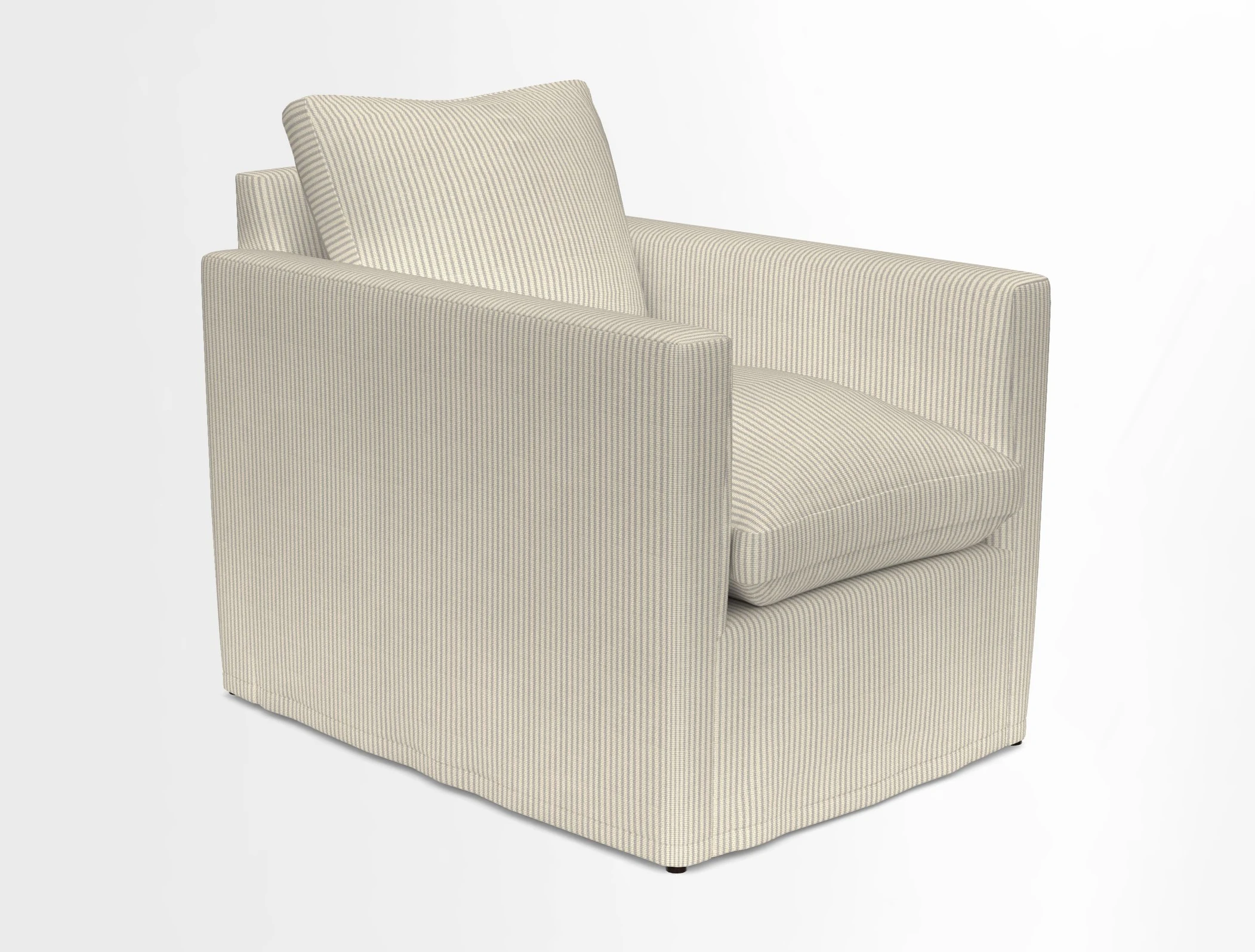 Heyshott Chair in Two Tone Plain Biscuit. Loose cover option available