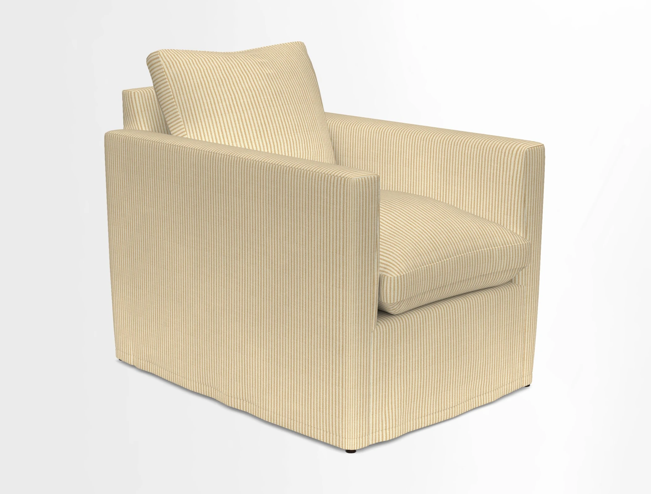 Heyshott Chair in Two Tone Plain Biscuit. Loose cover option available
