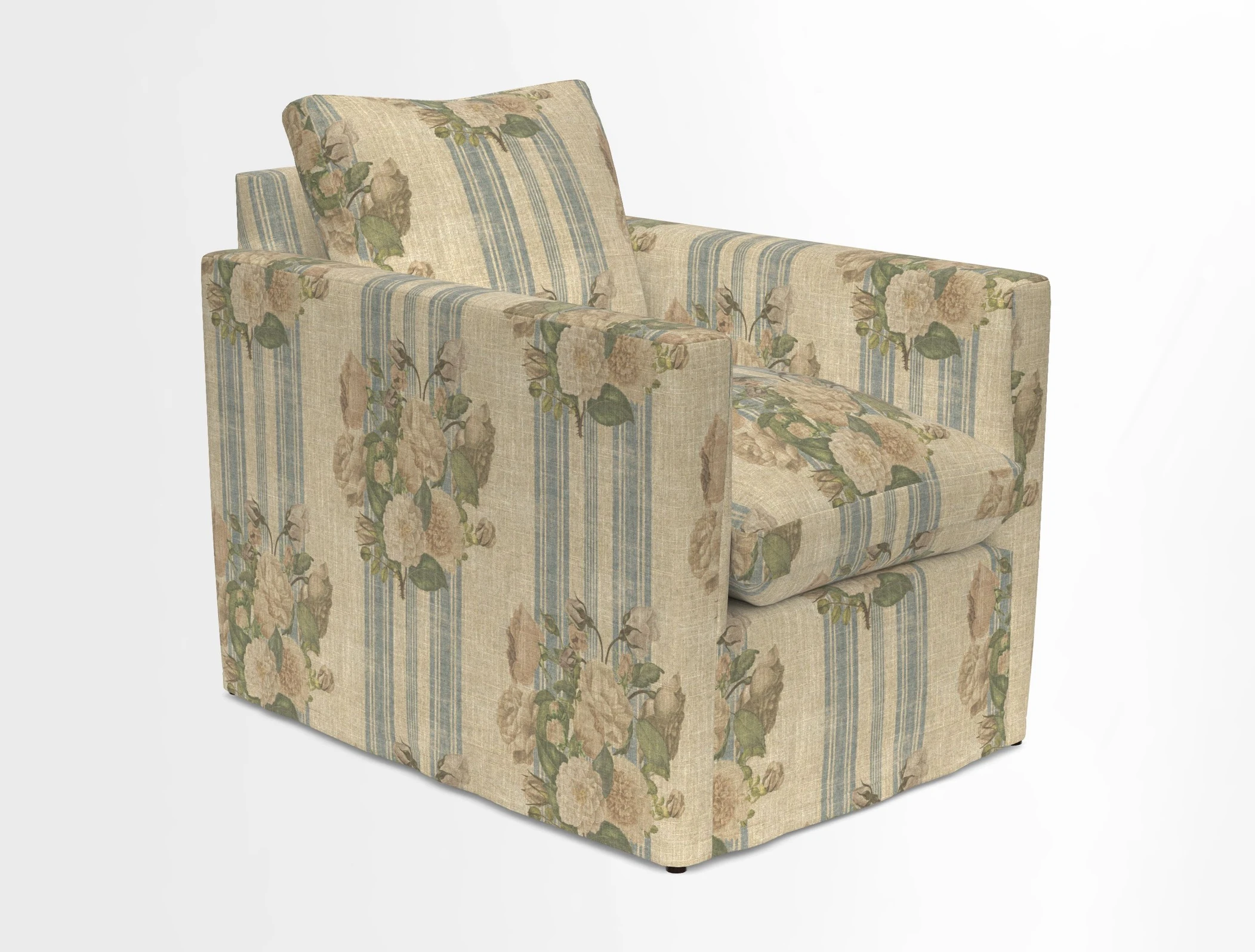 Heyshott Chair in Two Tone Plain Biscuit. Loose cover option available