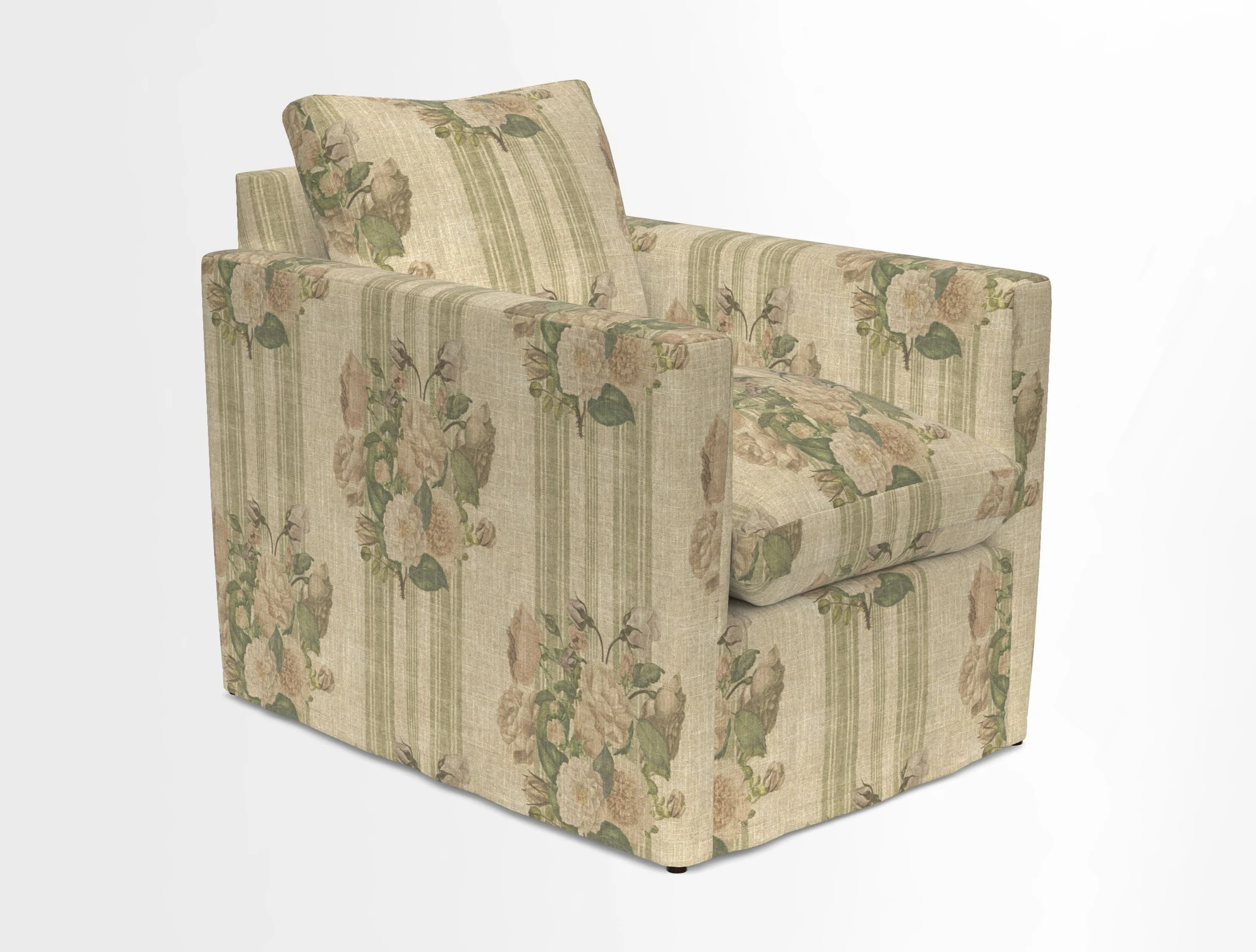 Heyshott Chair in Two Tone Plain Biscuit. Loose cover option available
