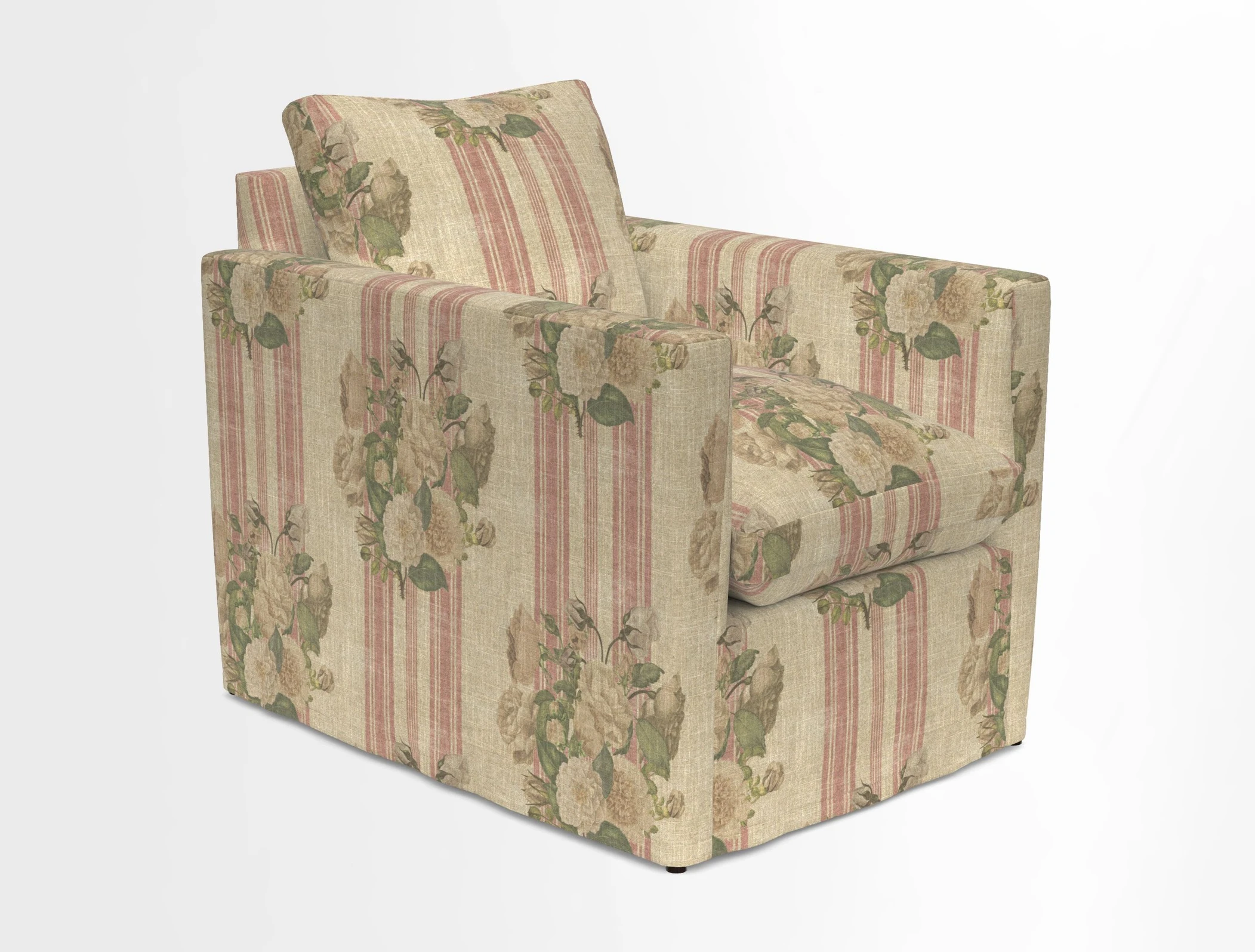 Heyshott Chair in Two Tone Plain Biscuit. Loose cover option available