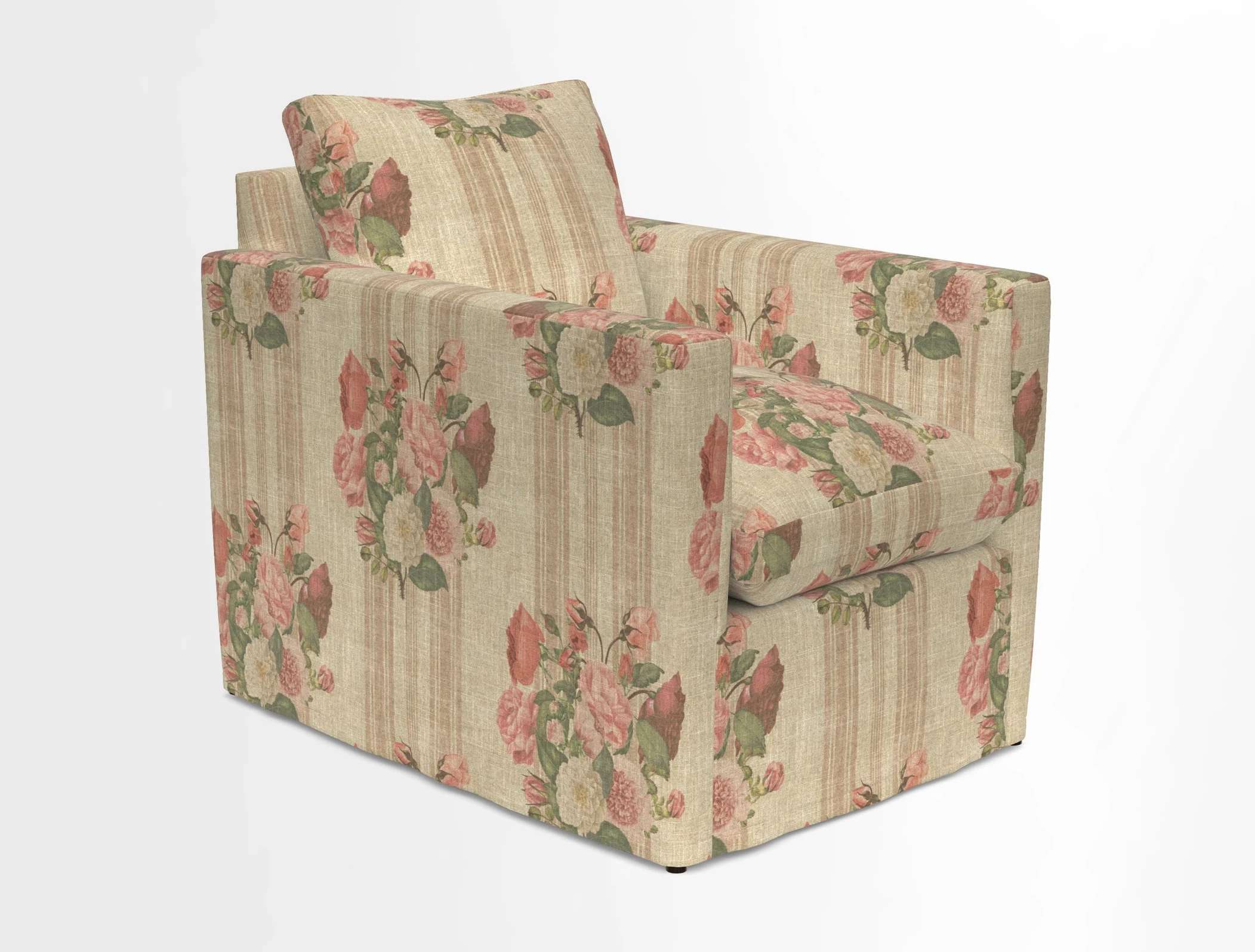 Heyshott Chair in Two Tone Plain Biscuit. Loose cover option available