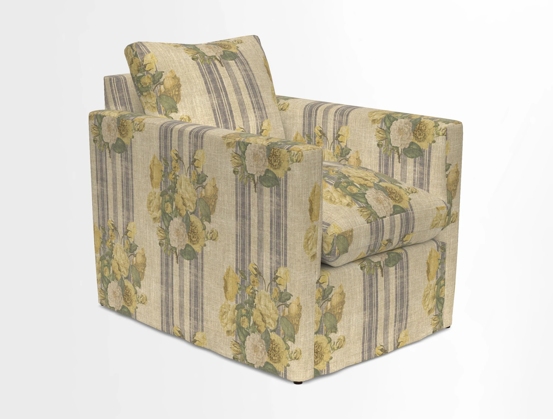 Heyshott Chair in Two Tone Plain Biscuit. Loose cover option available