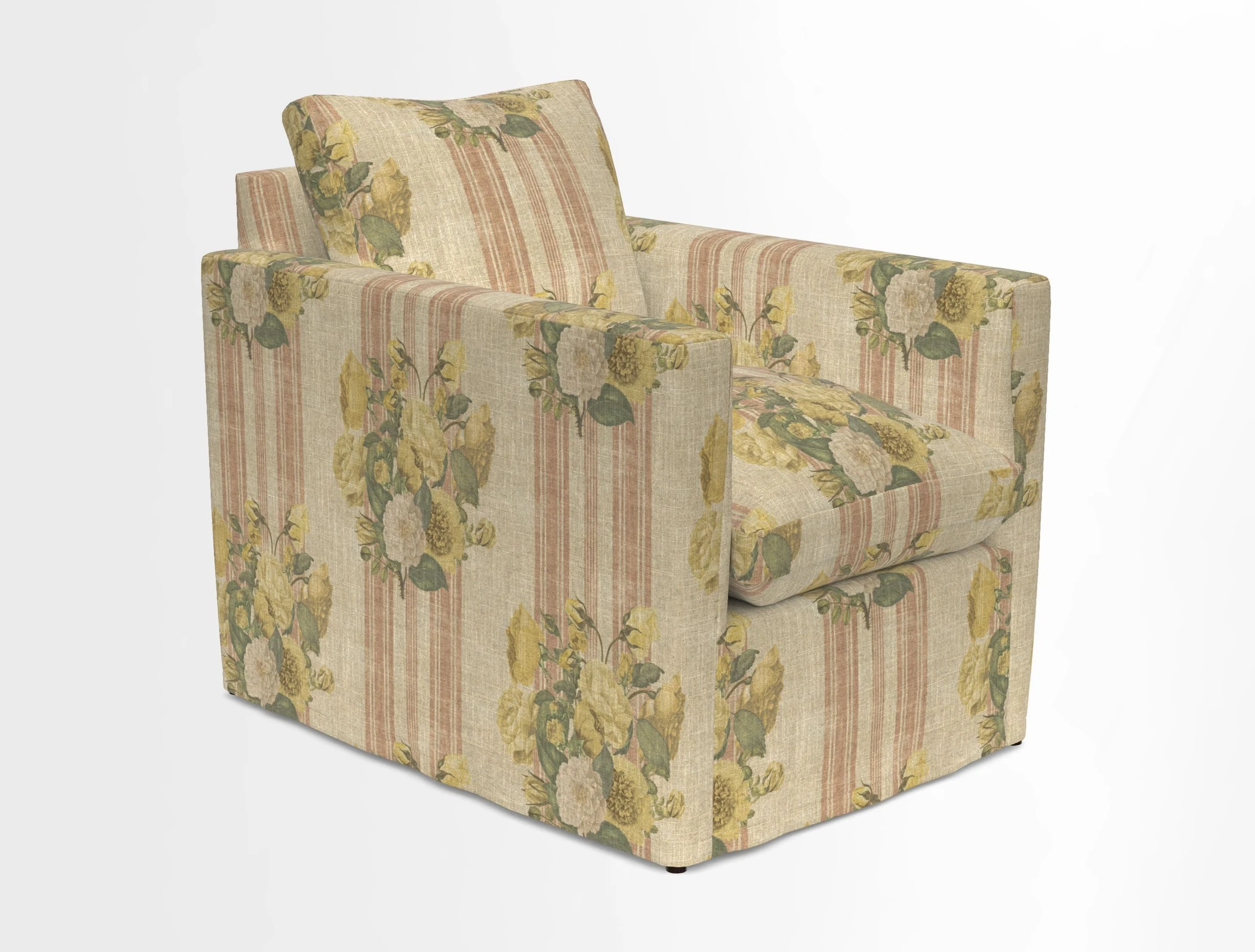 Heyshott Chair in Two Tone Plain Biscuit. Loose cover option available