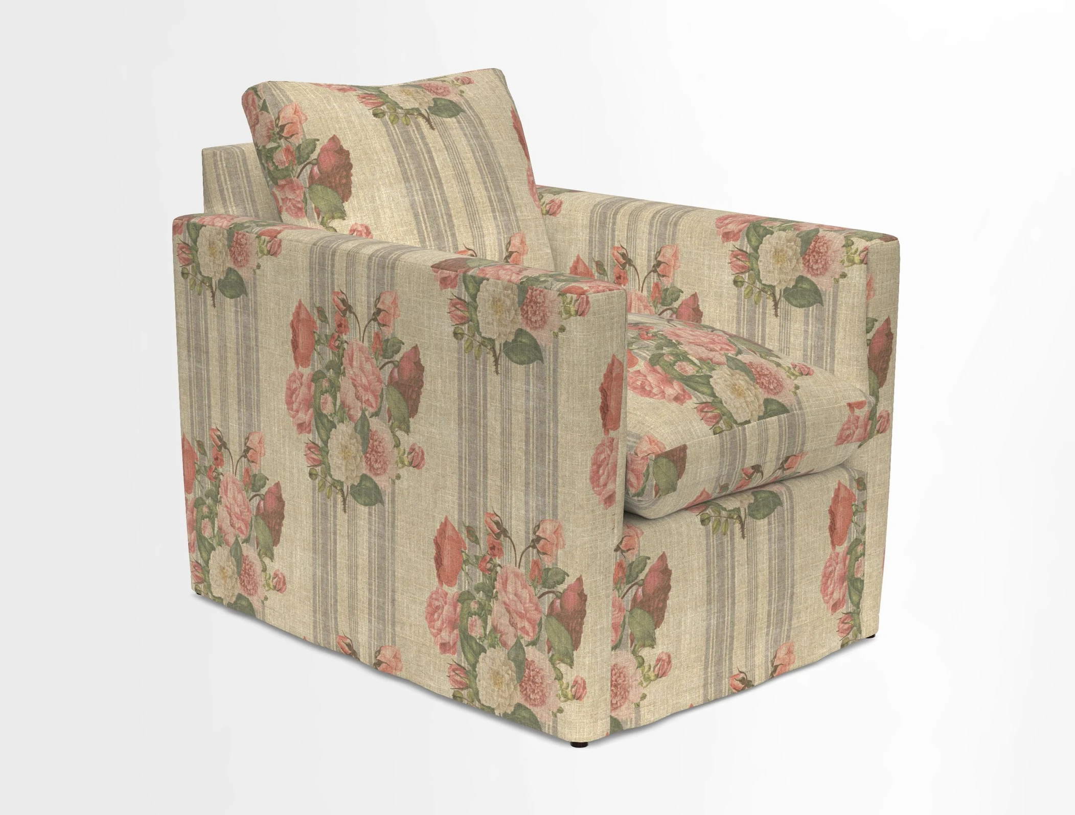 Heyshott Chair in Two Tone Plain Biscuit. Loose cover option available