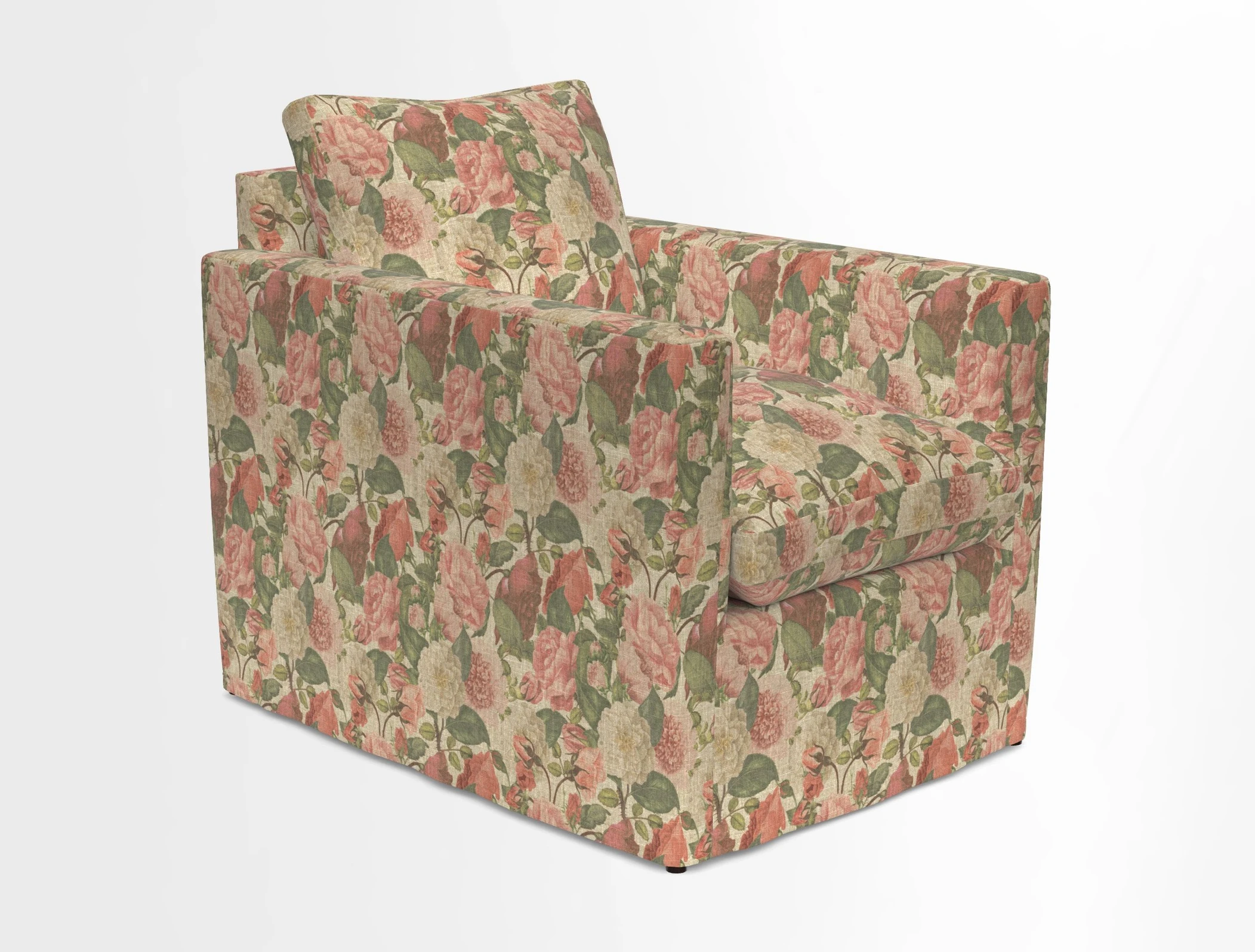 Heyshott Chair in Two Tone Plain Biscuit. Loose cover option available