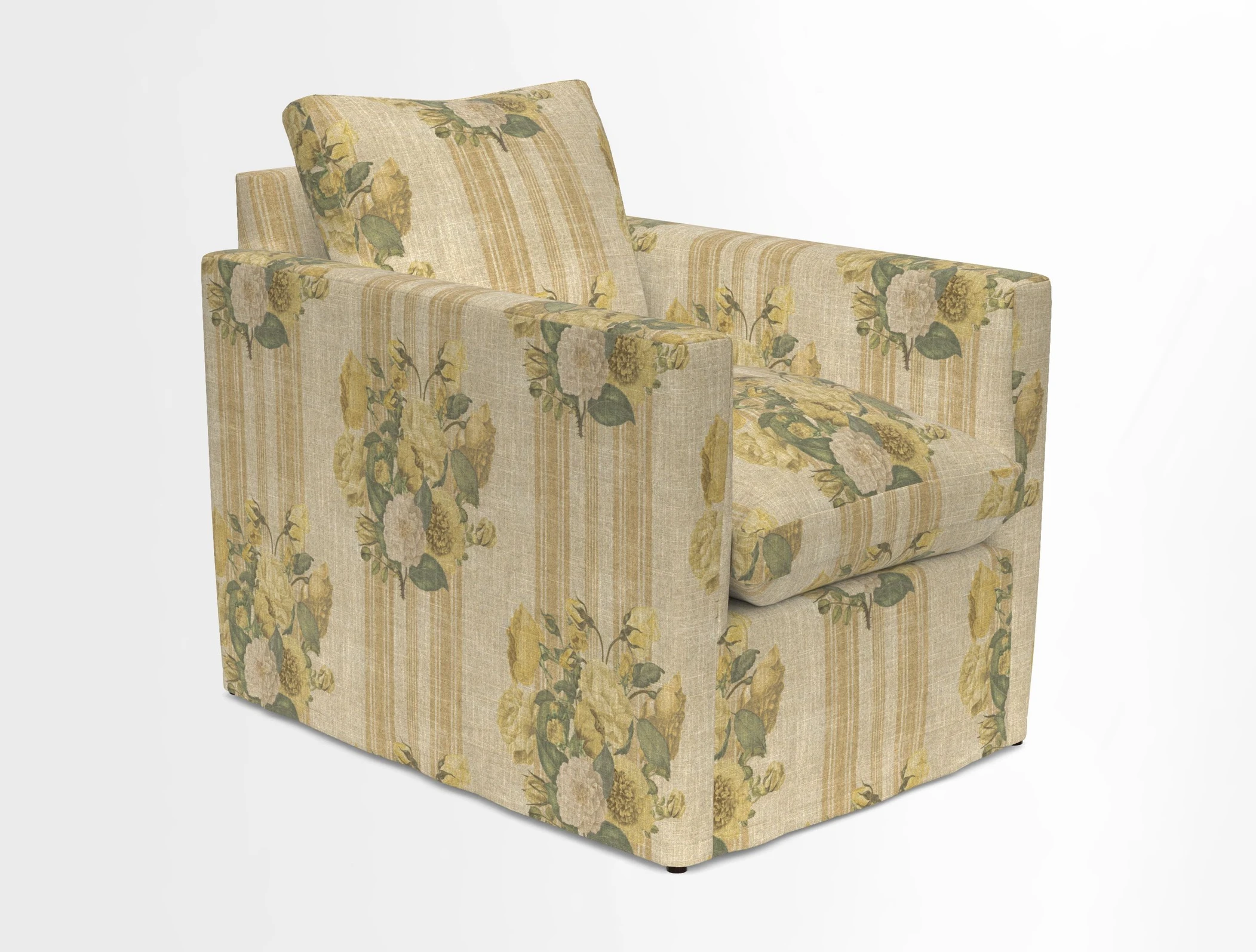 Heyshott Chair in Two Tone Plain Biscuit. Loose cover option available