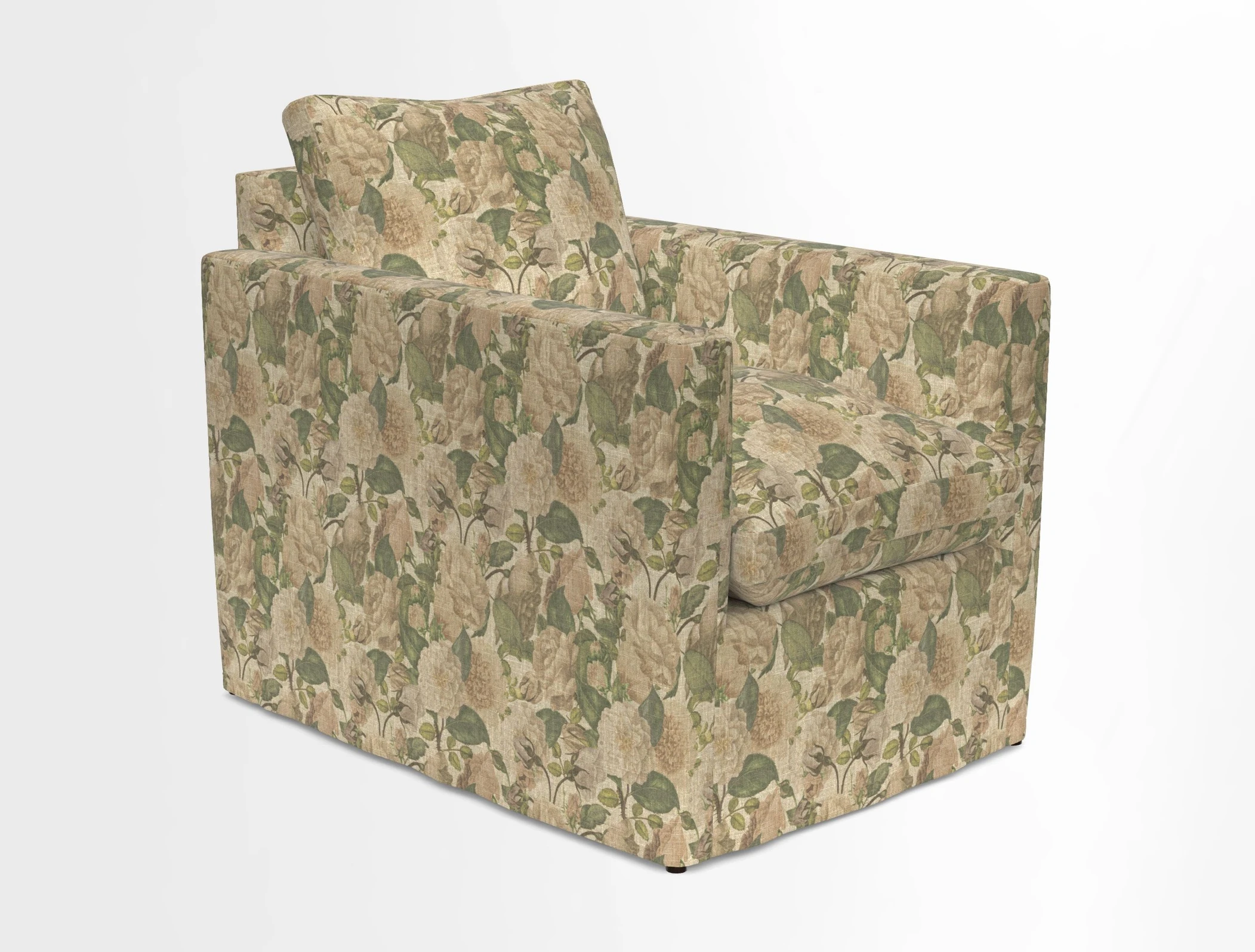 Heyshott Chair in Two Tone Plain Biscuit. Loose cover option available