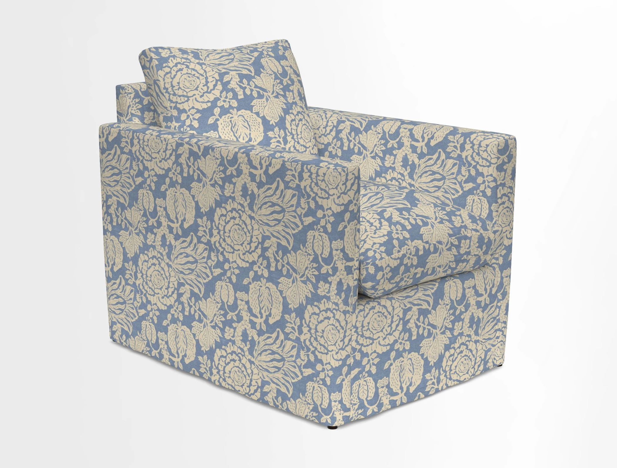 Heyshott Chair in Two Tone Plain Biscuit. Loose cover option available