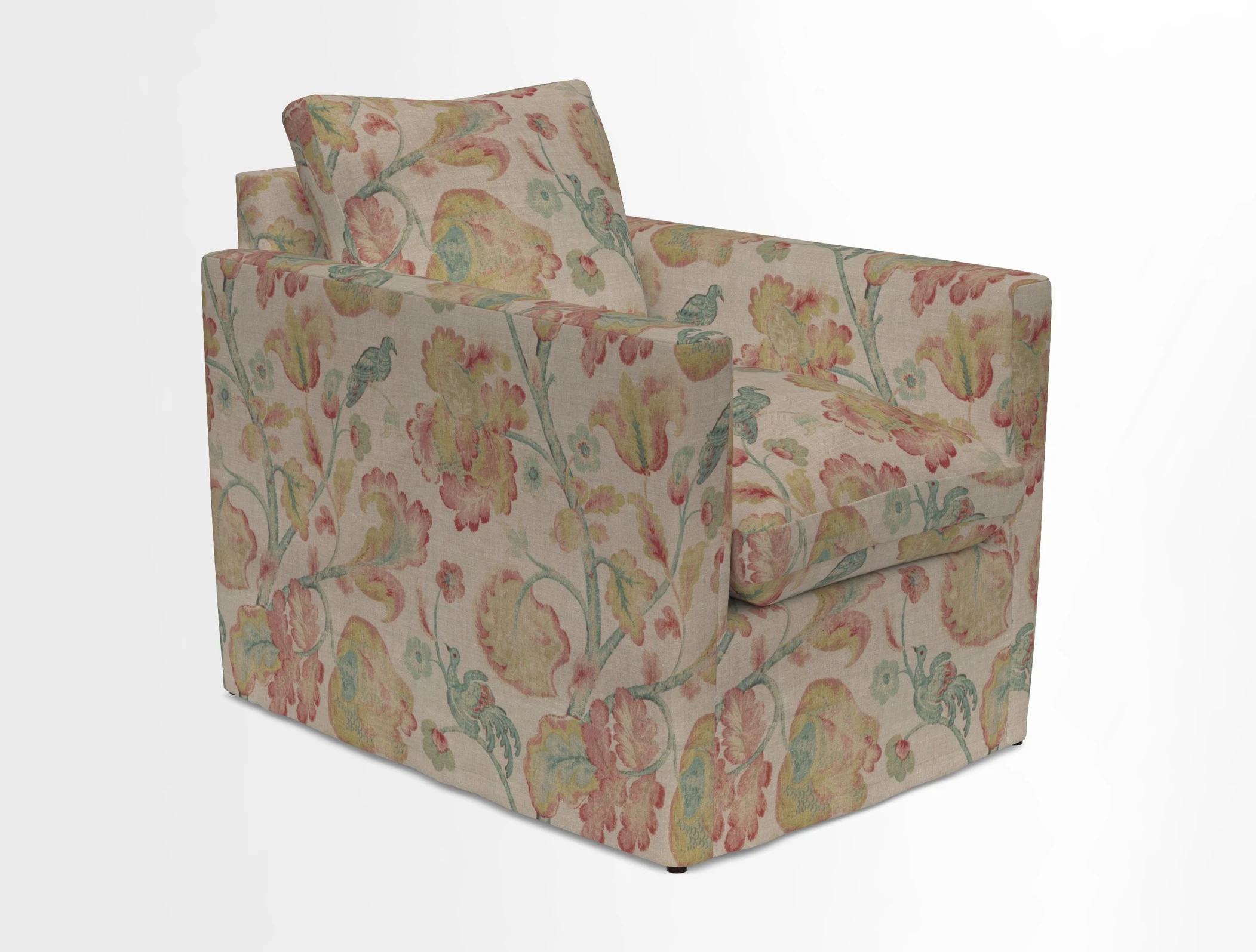 Heyshott Chair in Two Tone Plain Biscuit. Loose cover option available