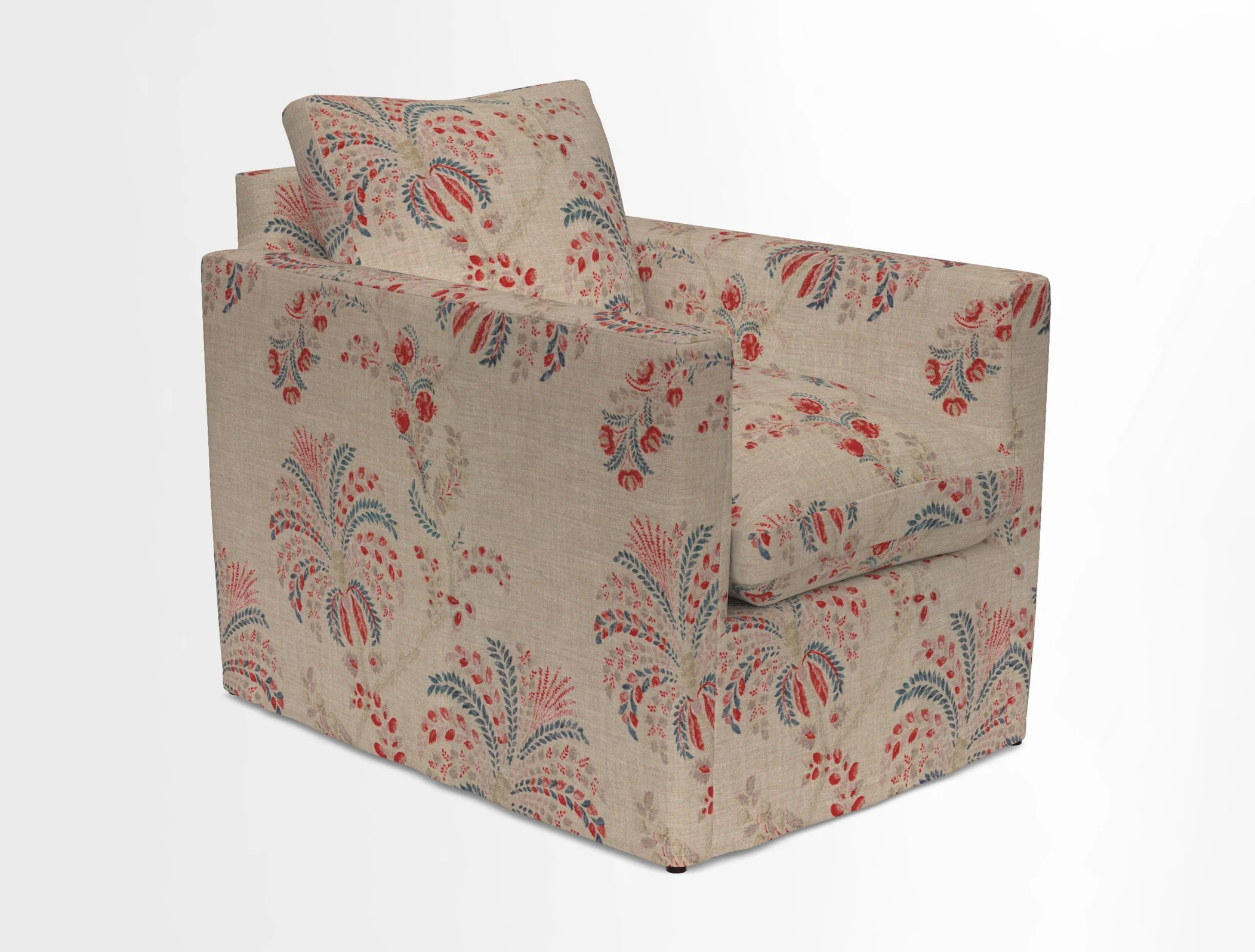 Heyshott Chair in Two Tone Plain Biscuit. Loose cover option available