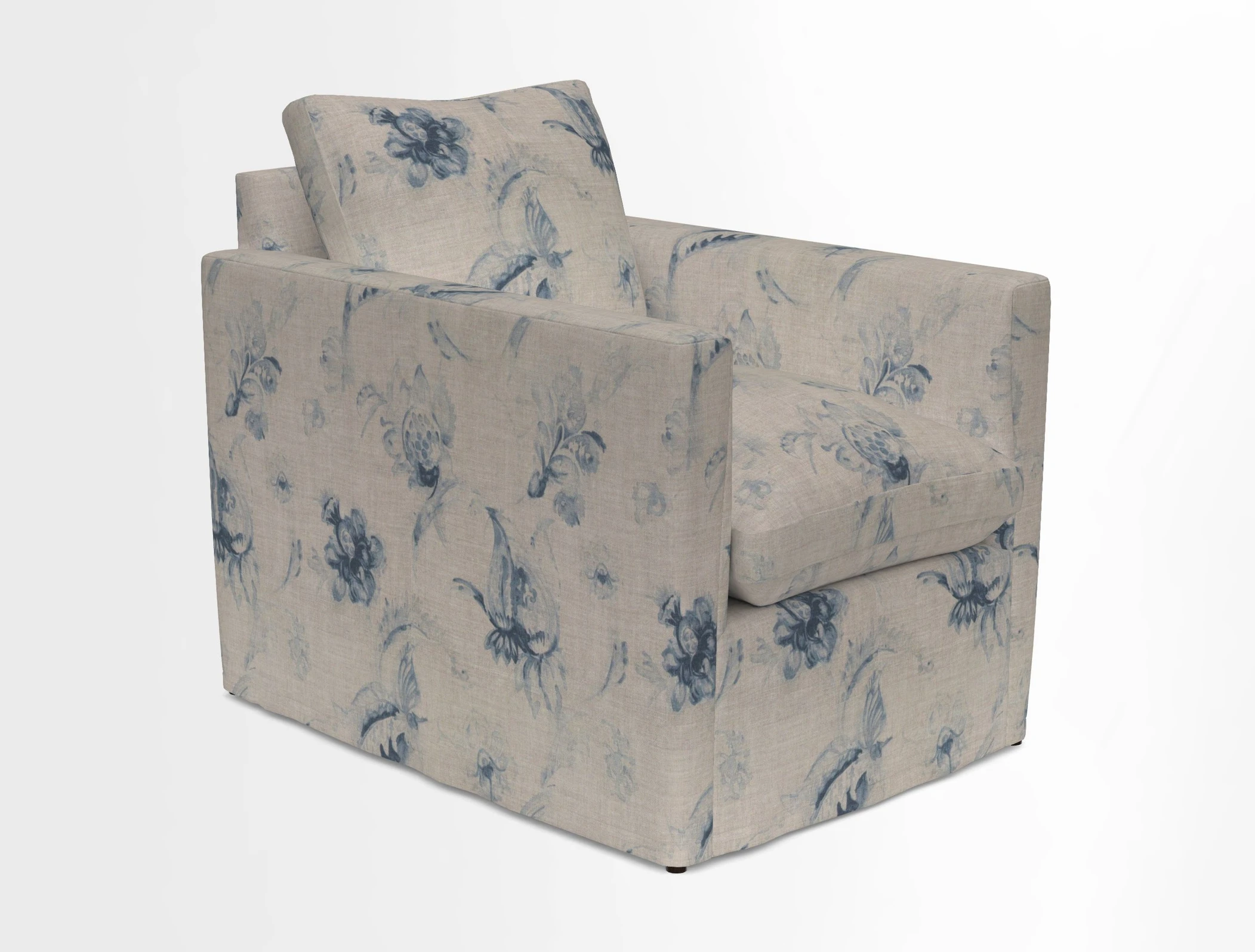 Heyshott Chair in Two Tone Plain Biscuit. Loose cover option available