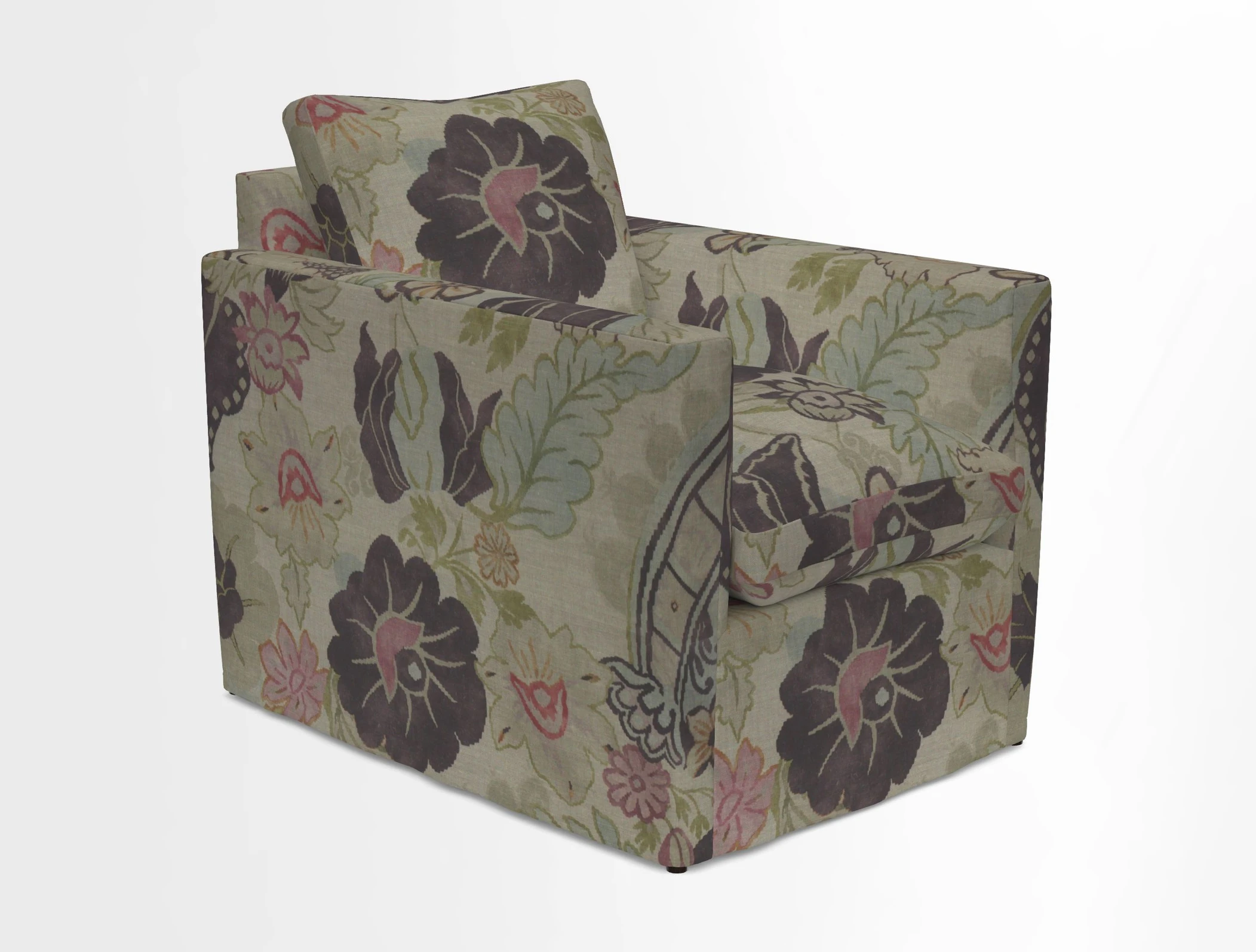 Heyshott Chair in Two Tone Plain Biscuit. Loose cover option available
