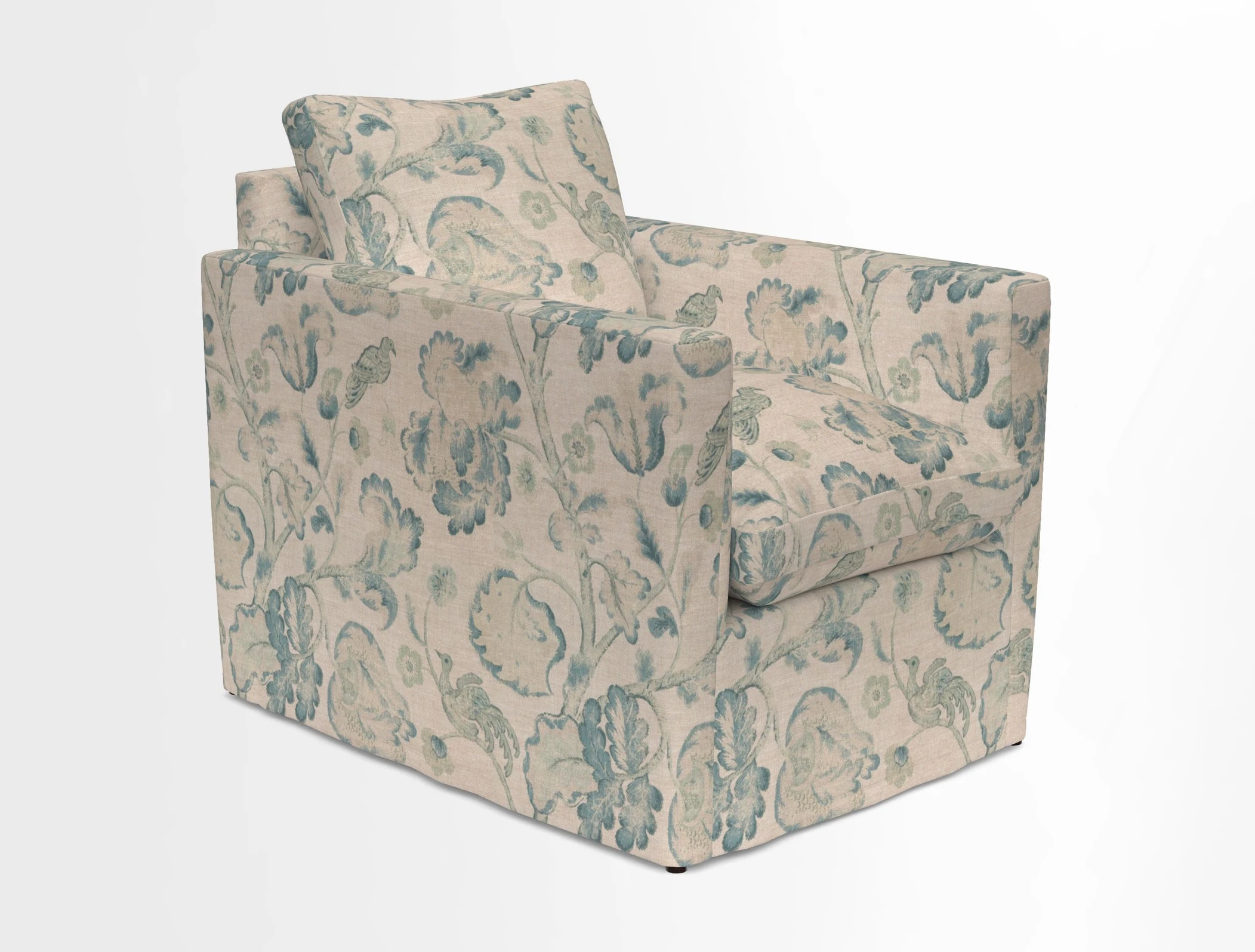 Heyshott Chair in Two Tone Plain Biscuit. Loose cover option available