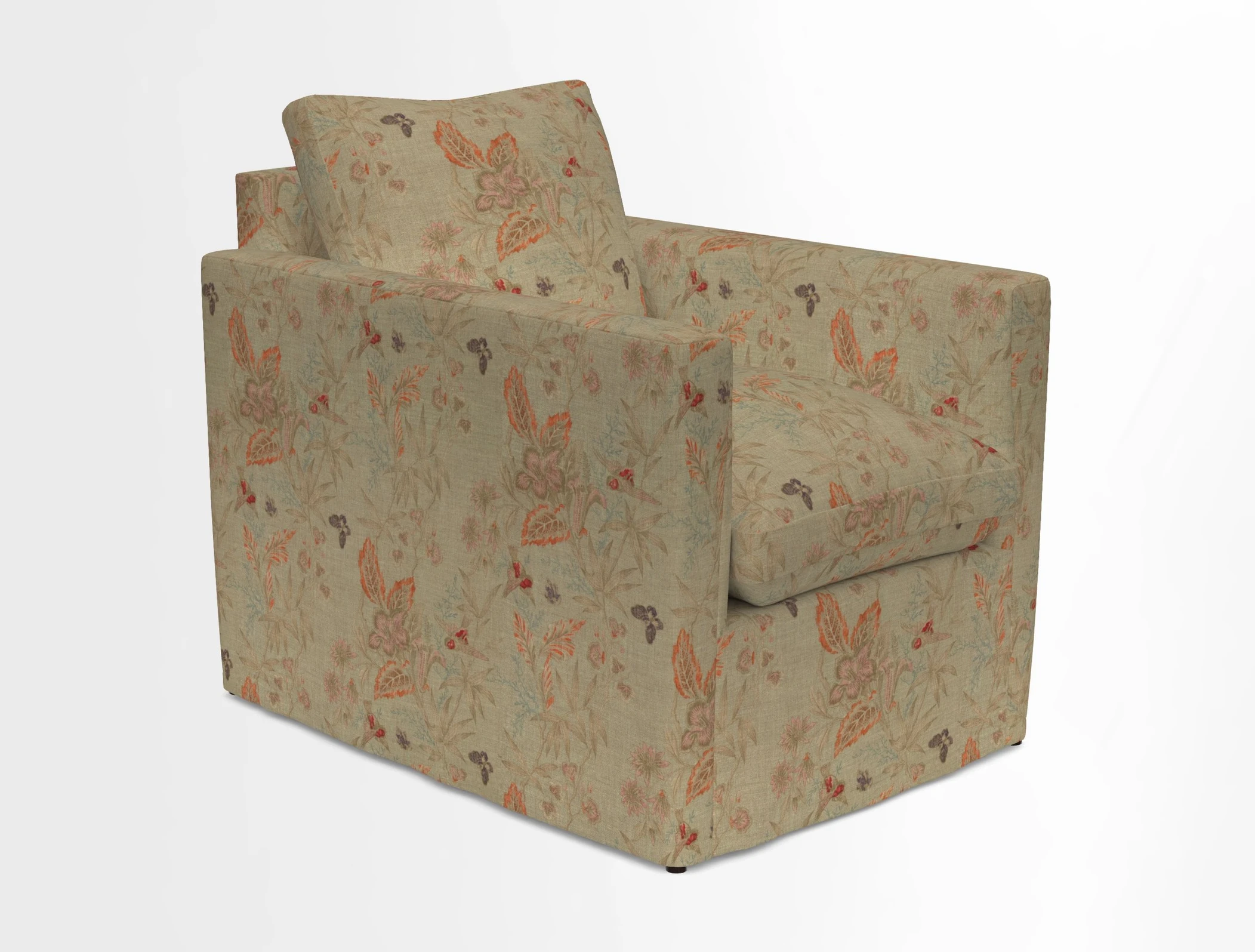 Heyshott Chair in Two Tone Plain Biscuit. Loose cover option available