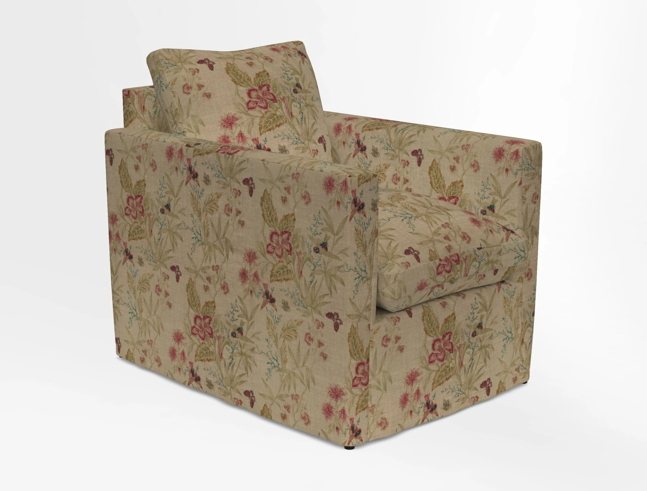 Heyshott Chair in Two Tone Plain Biscuit. Loose cover option available