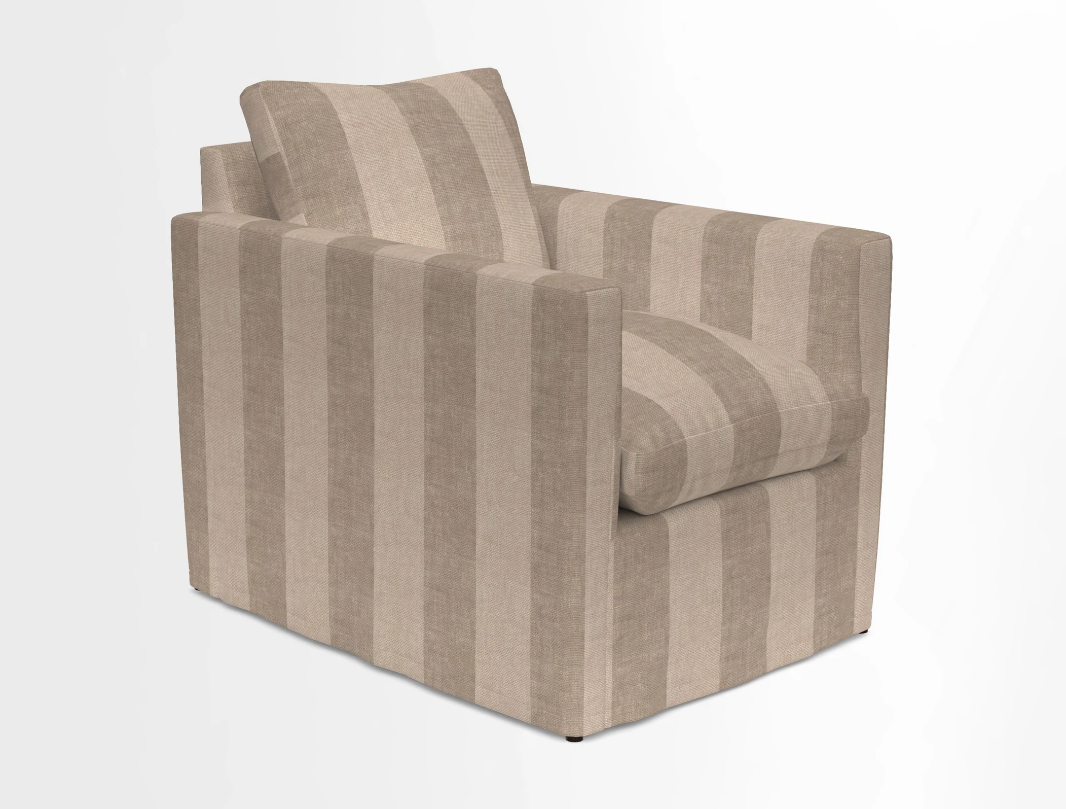 Heyshott Chair in Two Tone Plain Biscuit. Loose cover option available