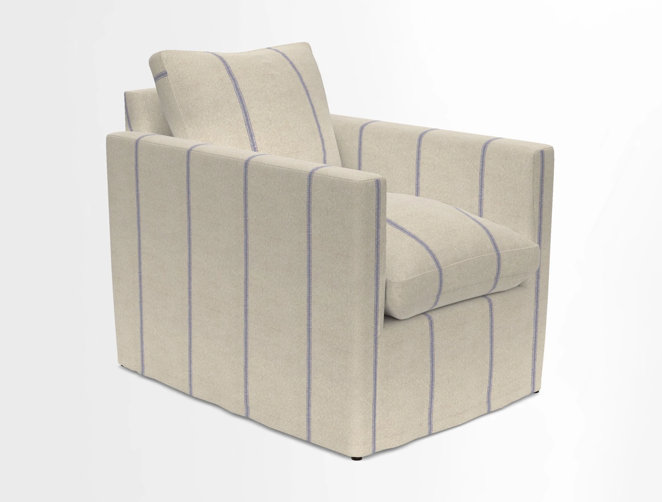 Heyshott Chair in Two Tone Plain Biscuit. Loose cover option available