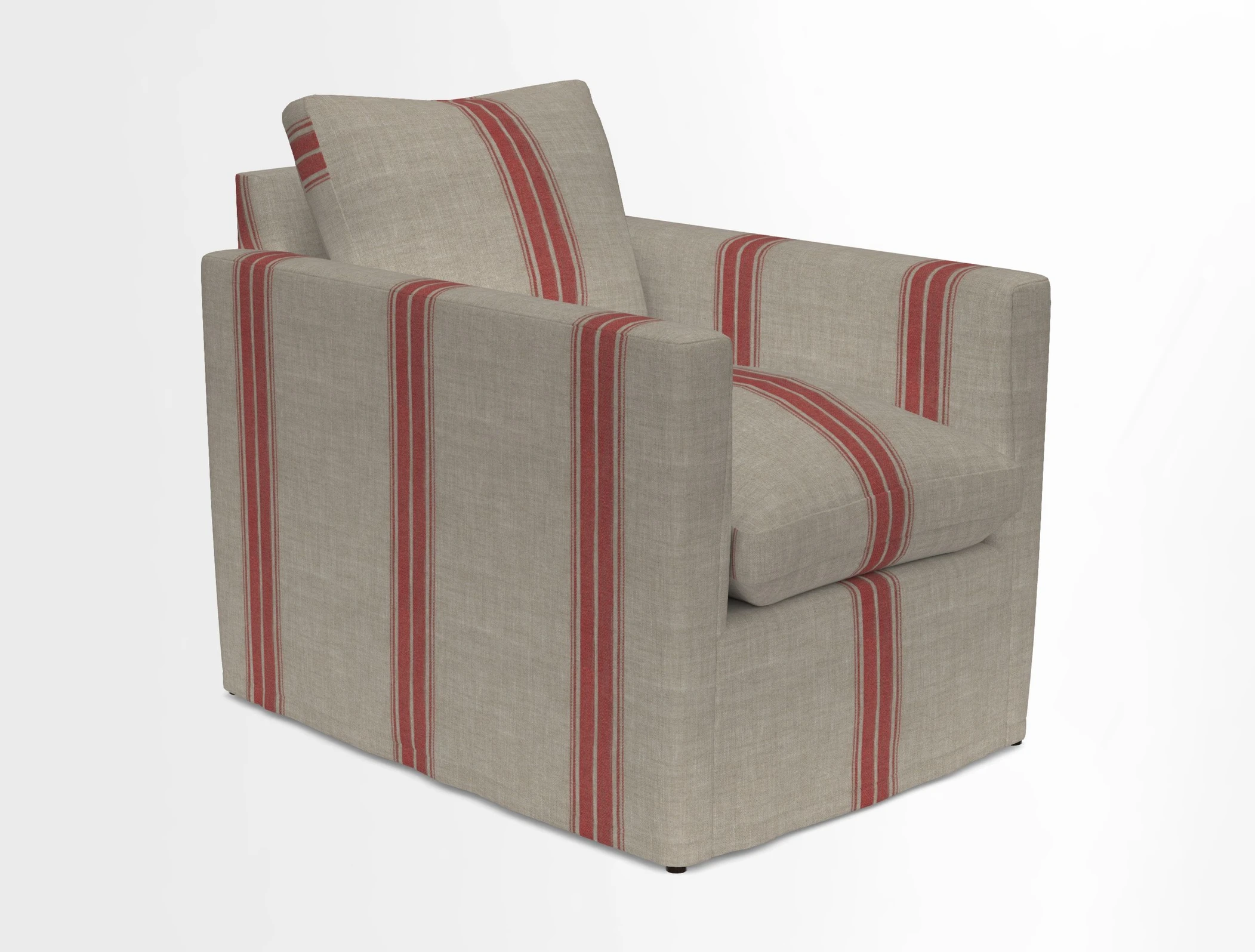 Heyshott Chair in Two Tone Plain Biscuit. Loose cover option available