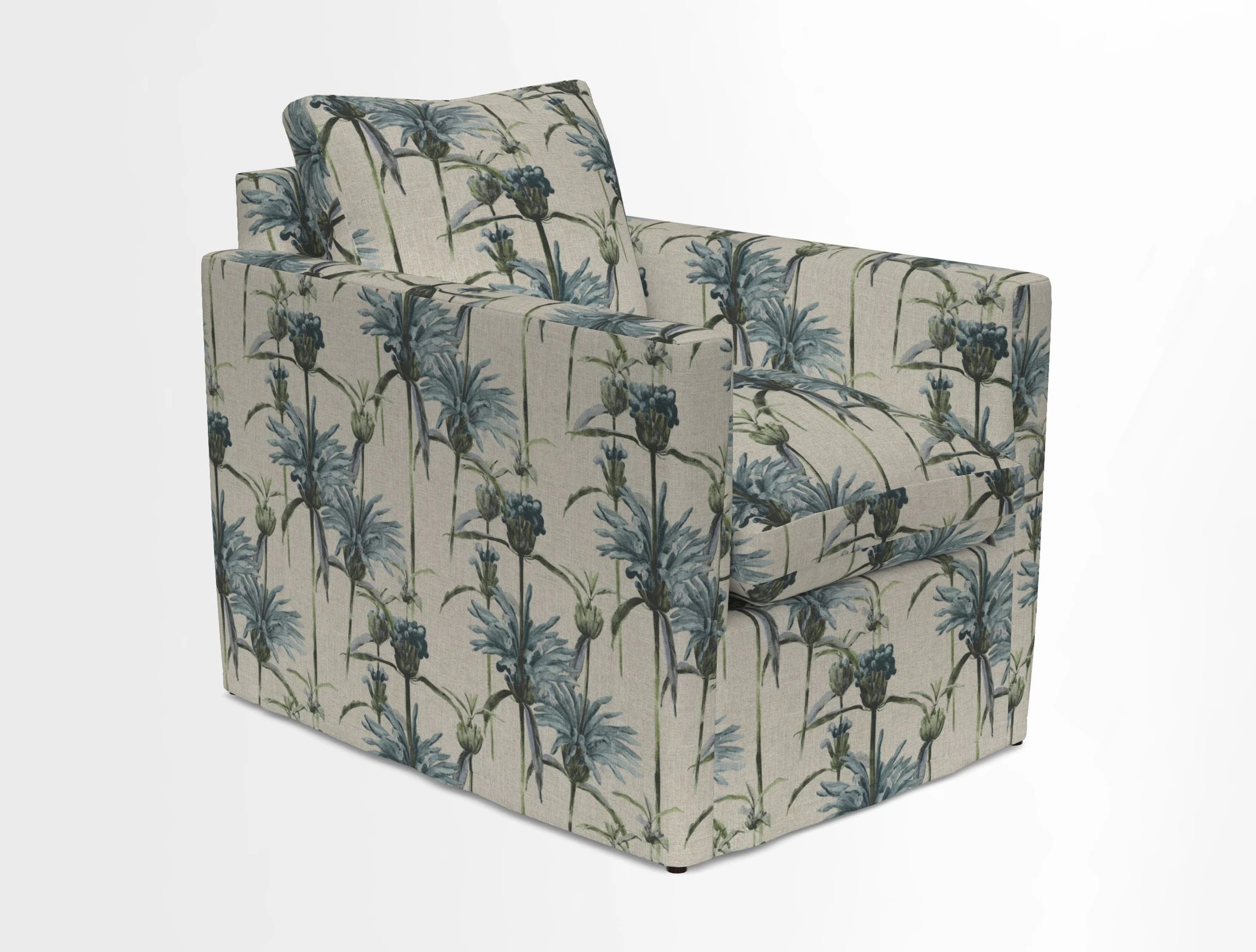Heyshott Chair in Two Tone Plain Biscuit. Loose cover option available