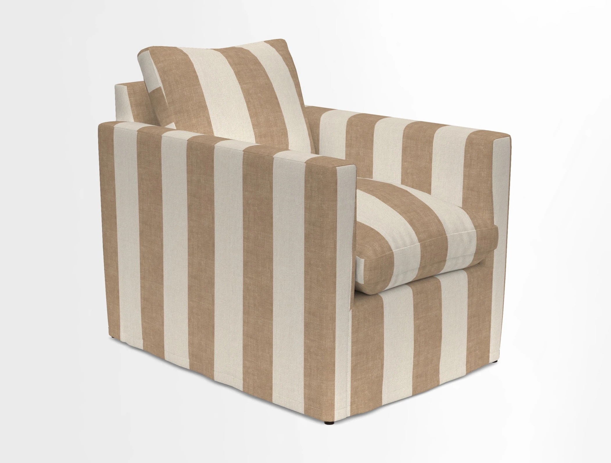 Heyshott Chair in Two Tone Plain Biscuit. Loose cover option available