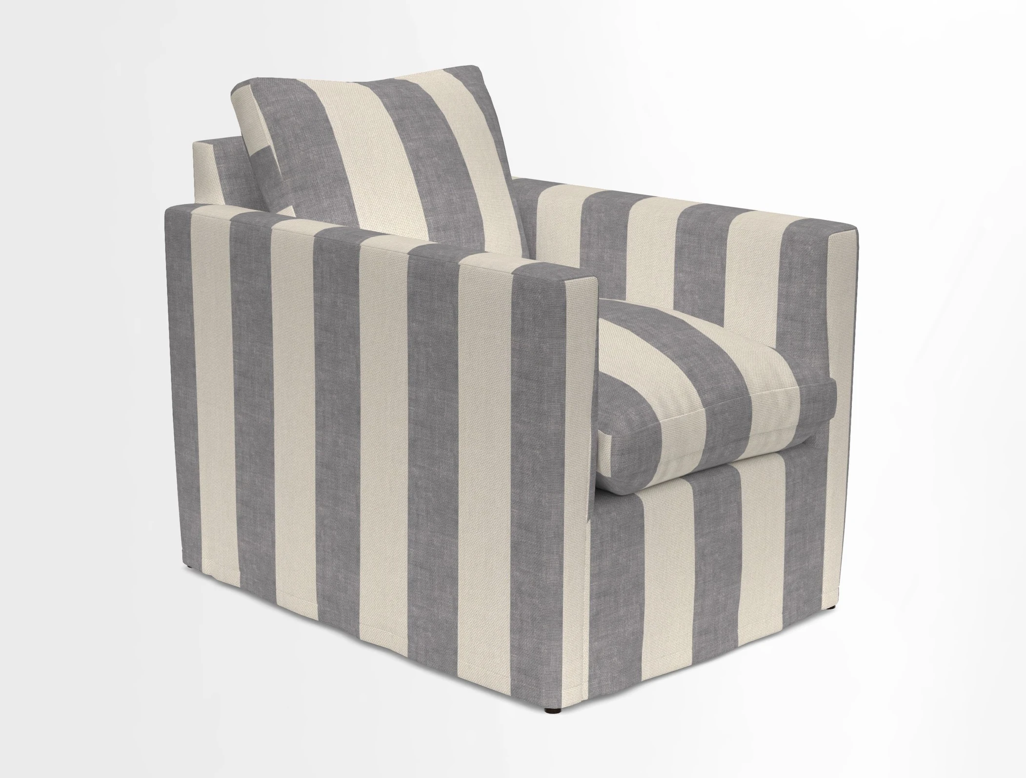 Heyshott Chair in Two Tone Plain Biscuit. Loose cover option available
