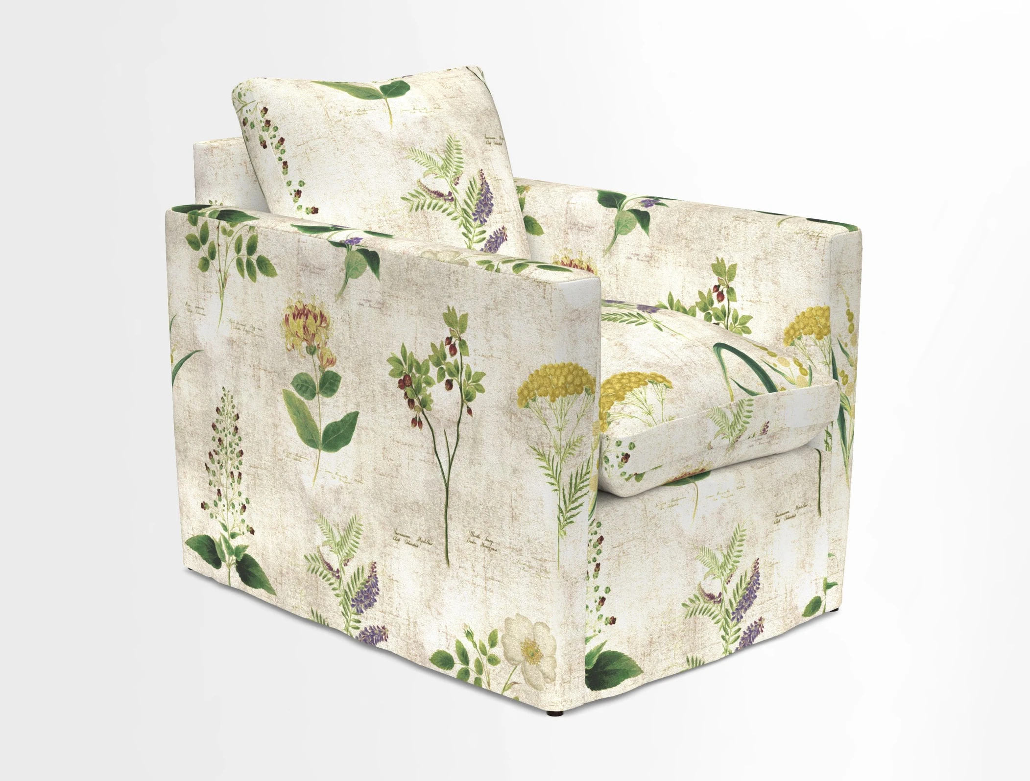 Heyshott Chair in Two Tone Plain Biscuit. Loose cover option available