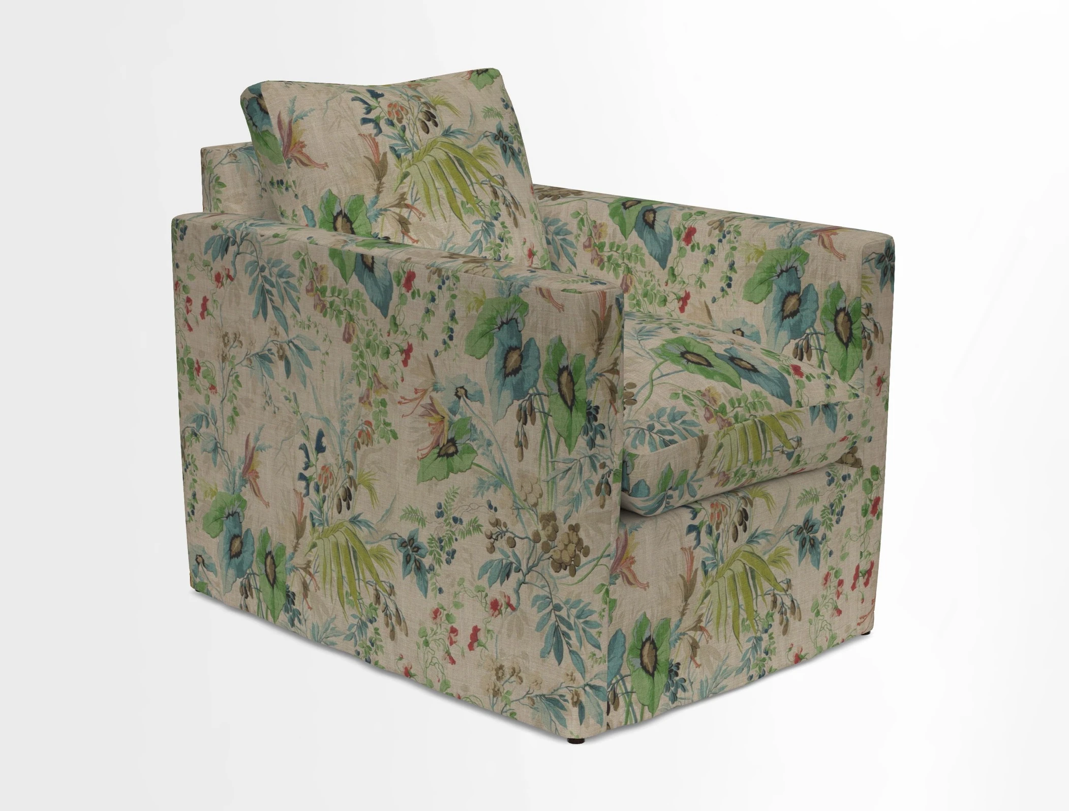 Heyshott Chair in Two Tone Plain Biscuit. Loose cover option available