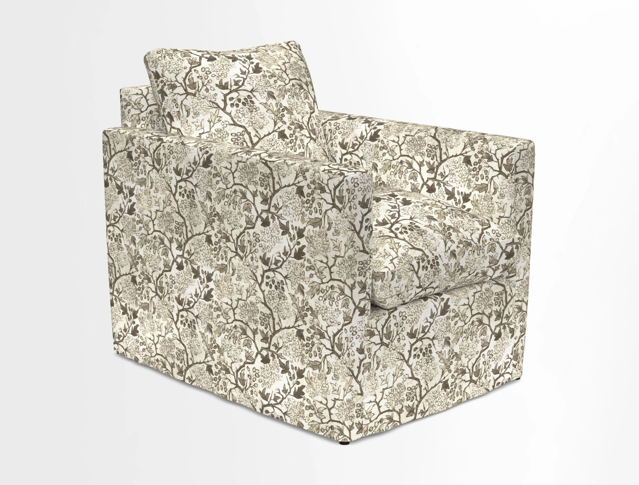 Heyshott Chair in Two Tone Plain Biscuit. Loose cover option available