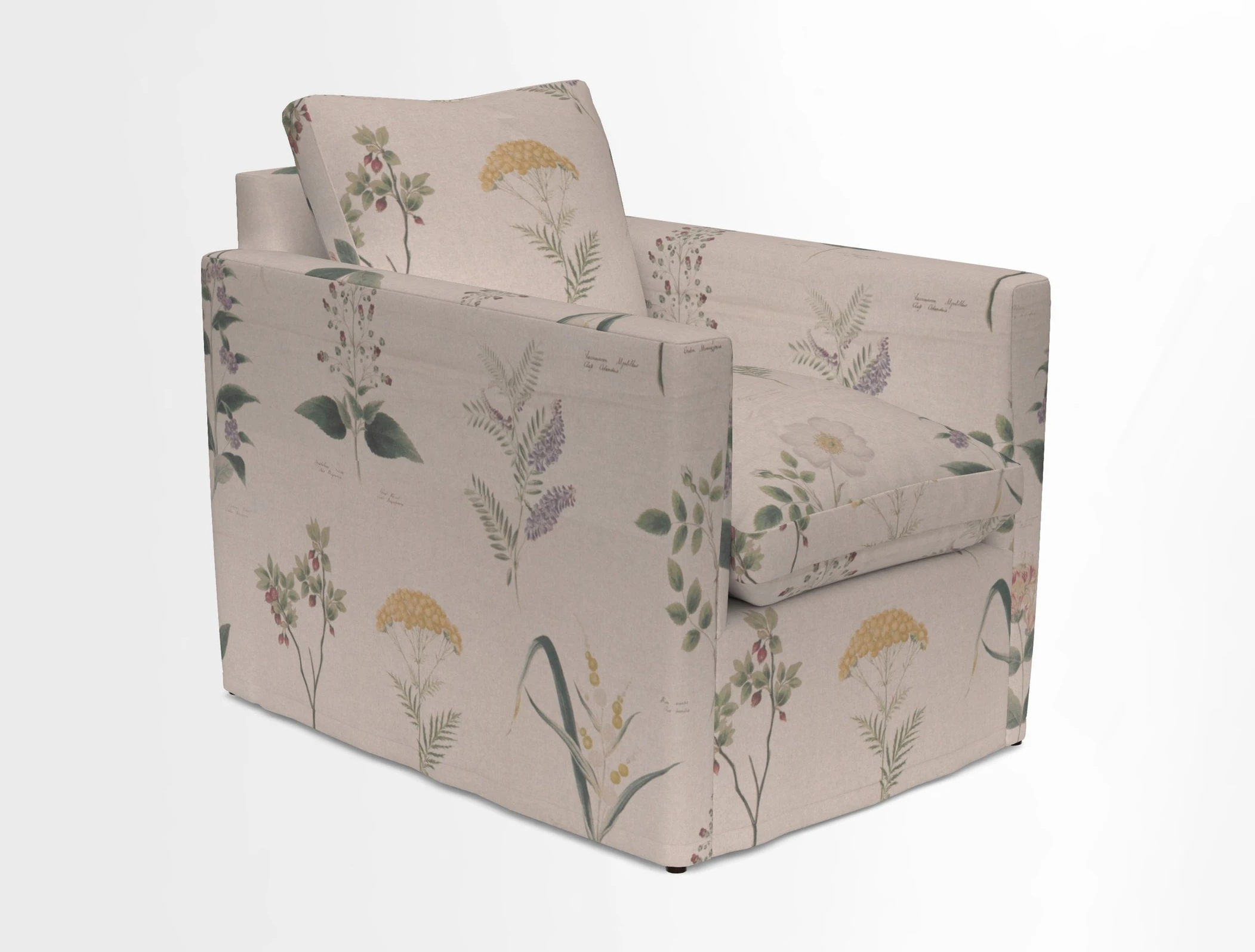 Heyshott Chair in Two Tone Plain Biscuit. Loose cover option available