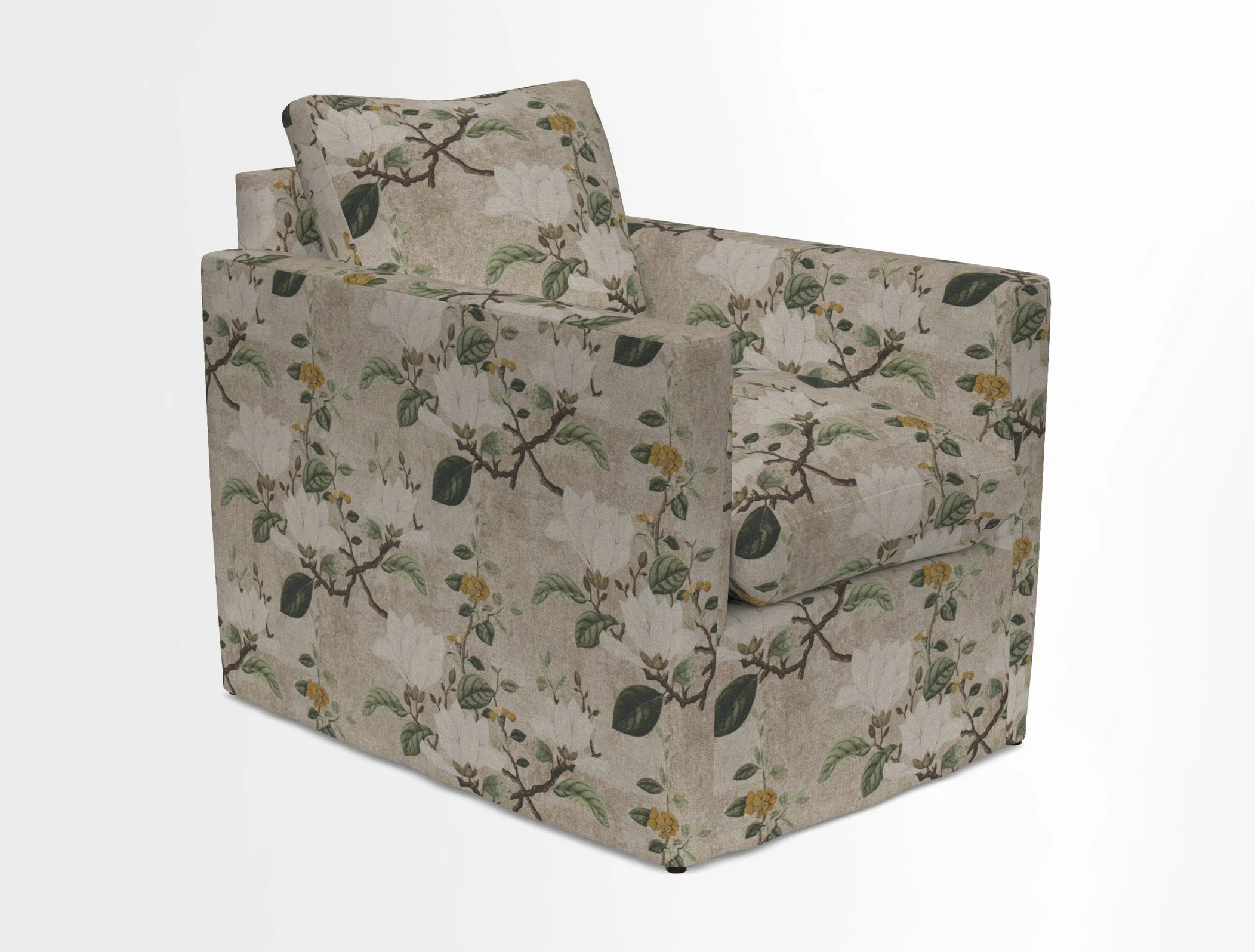 Heyshott Chair in Two Tone Plain Biscuit. Loose cover option available