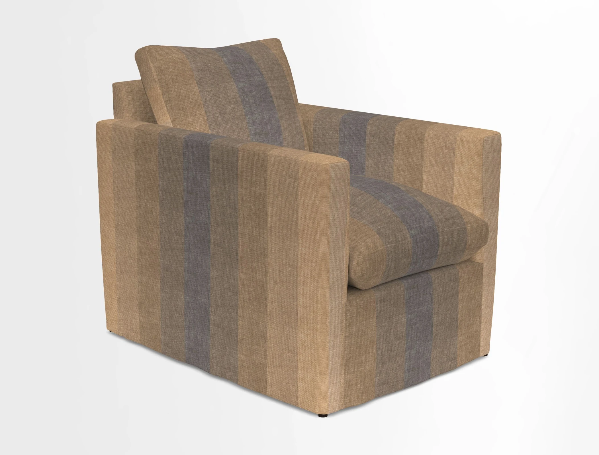 Heyshott Chair in Two Tone Plain Biscuit. Loose cover option available