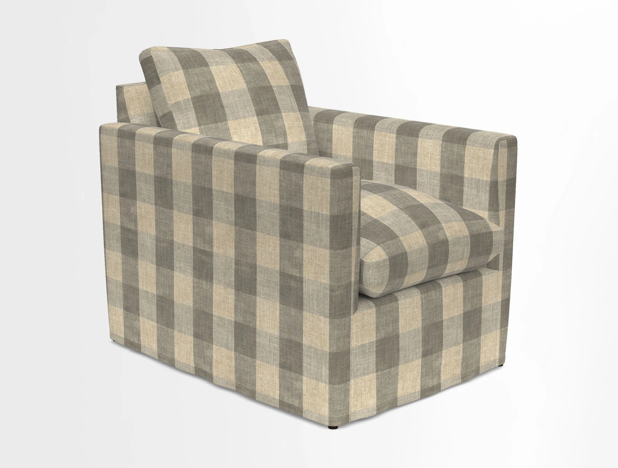 Heyshott Chair in Two Tone Plain Biscuit. Loose cover option available