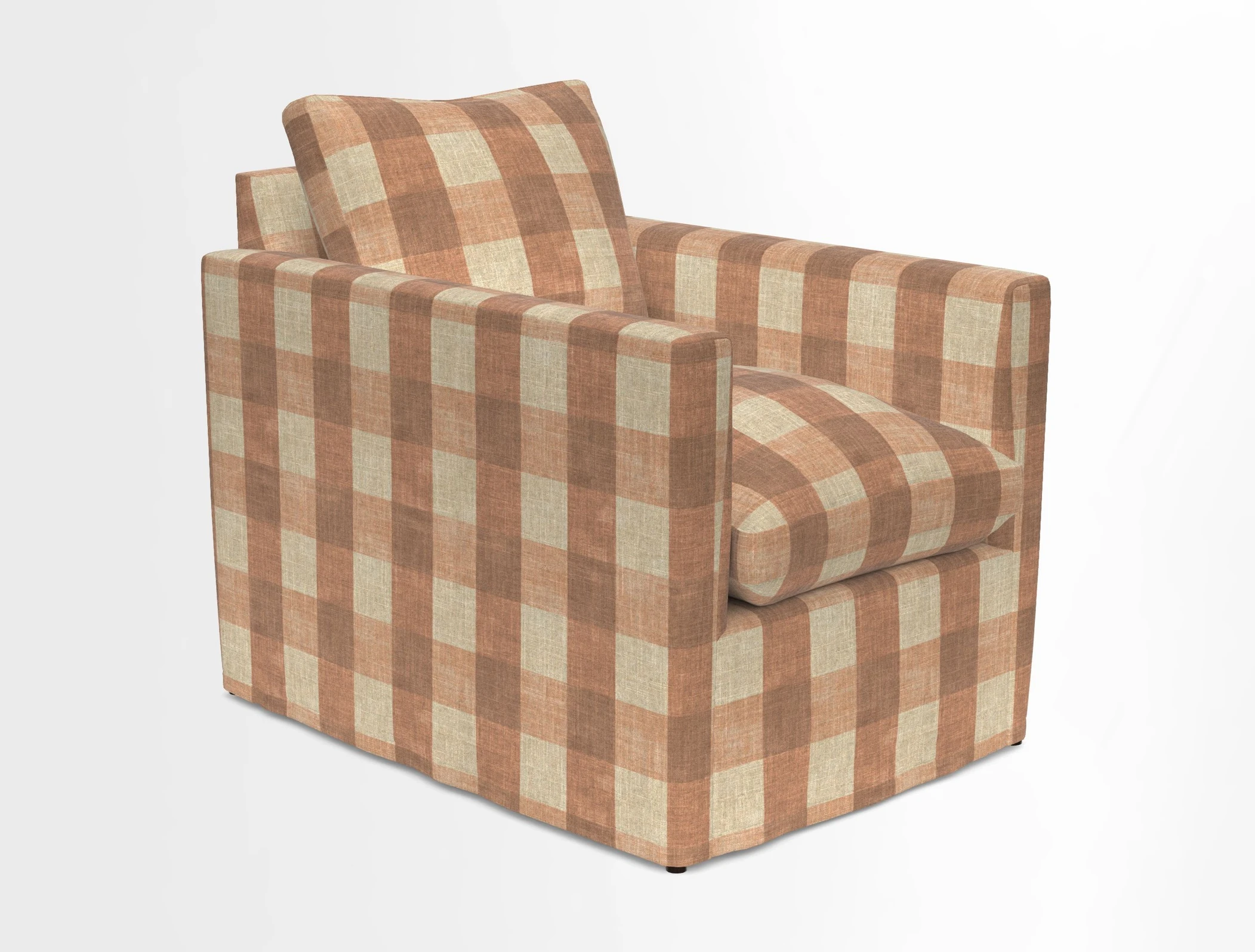 Heyshott Chair in Two Tone Plain Biscuit. Loose cover option available