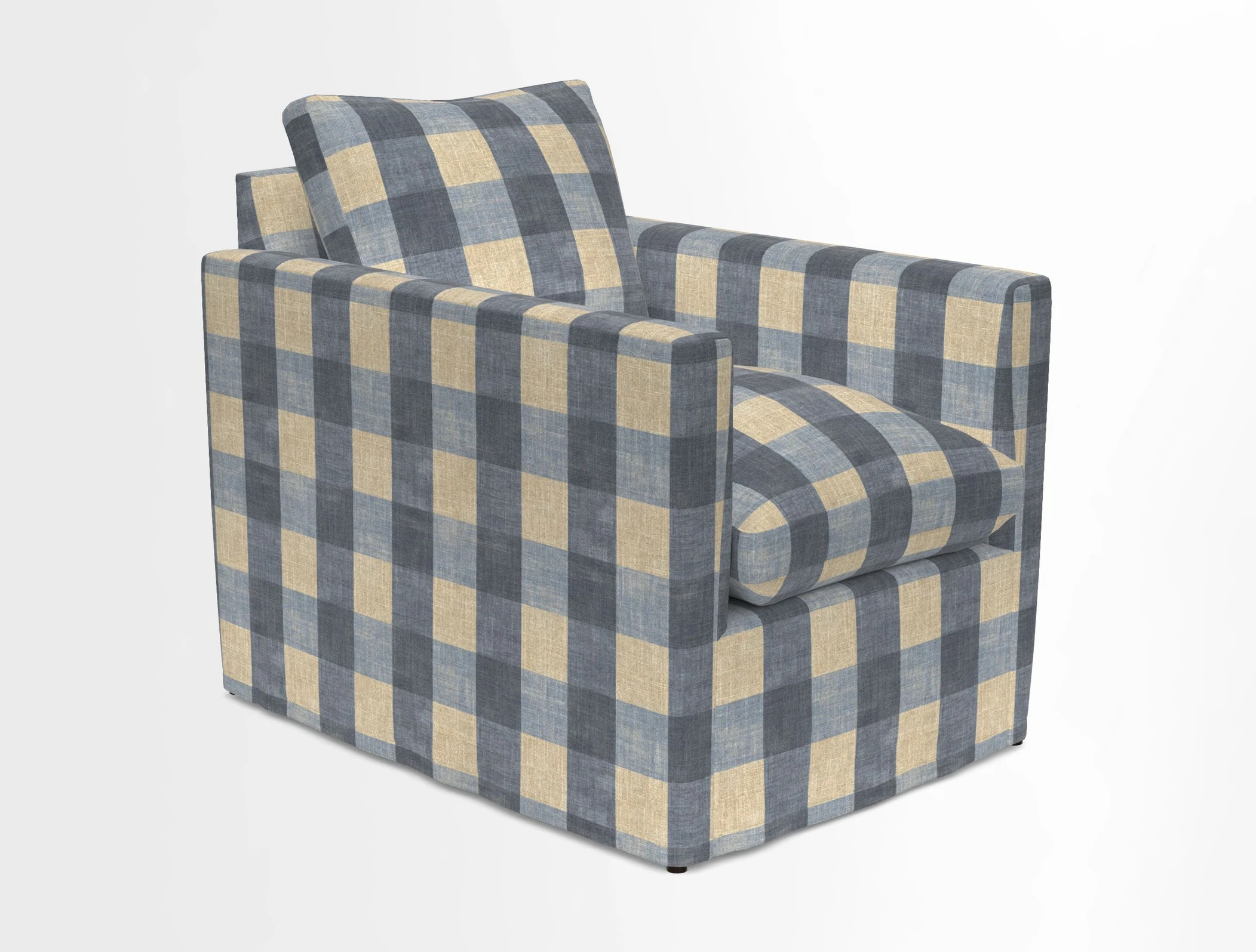 Heyshott Chair in Two Tone Plain Biscuit. Loose cover option available