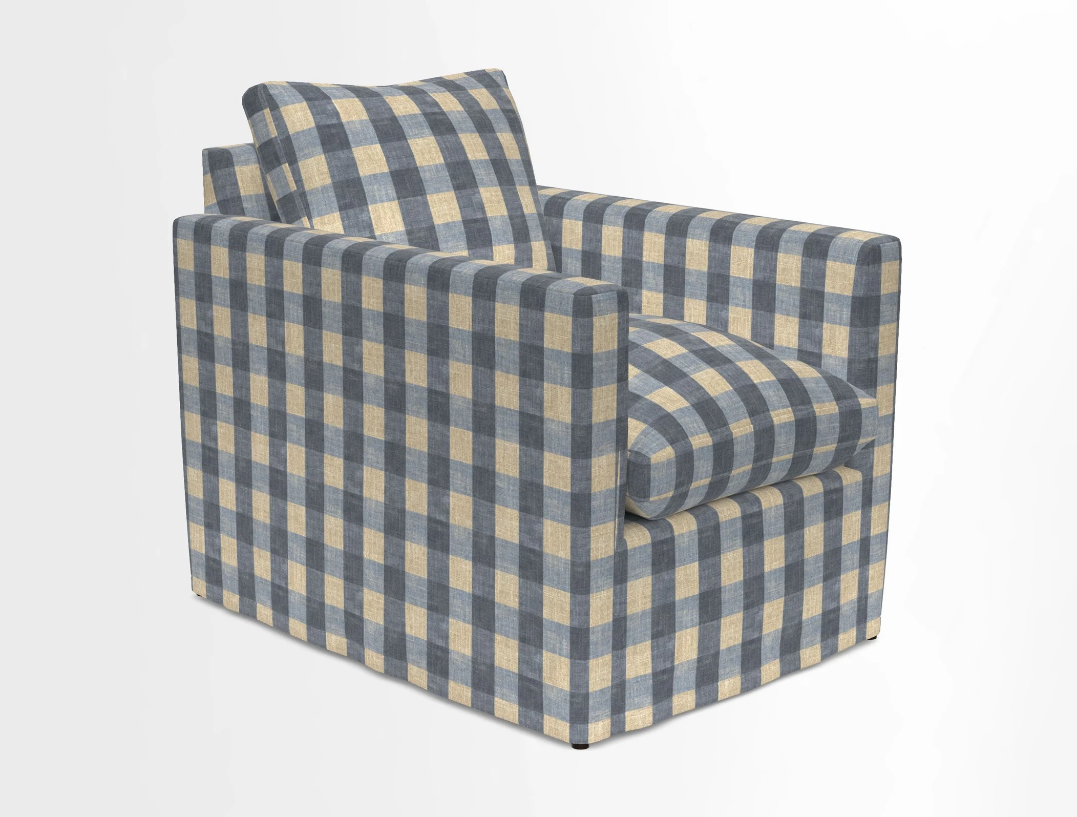 Heyshott Chair in Two Tone Plain Biscuit. Loose cover option available