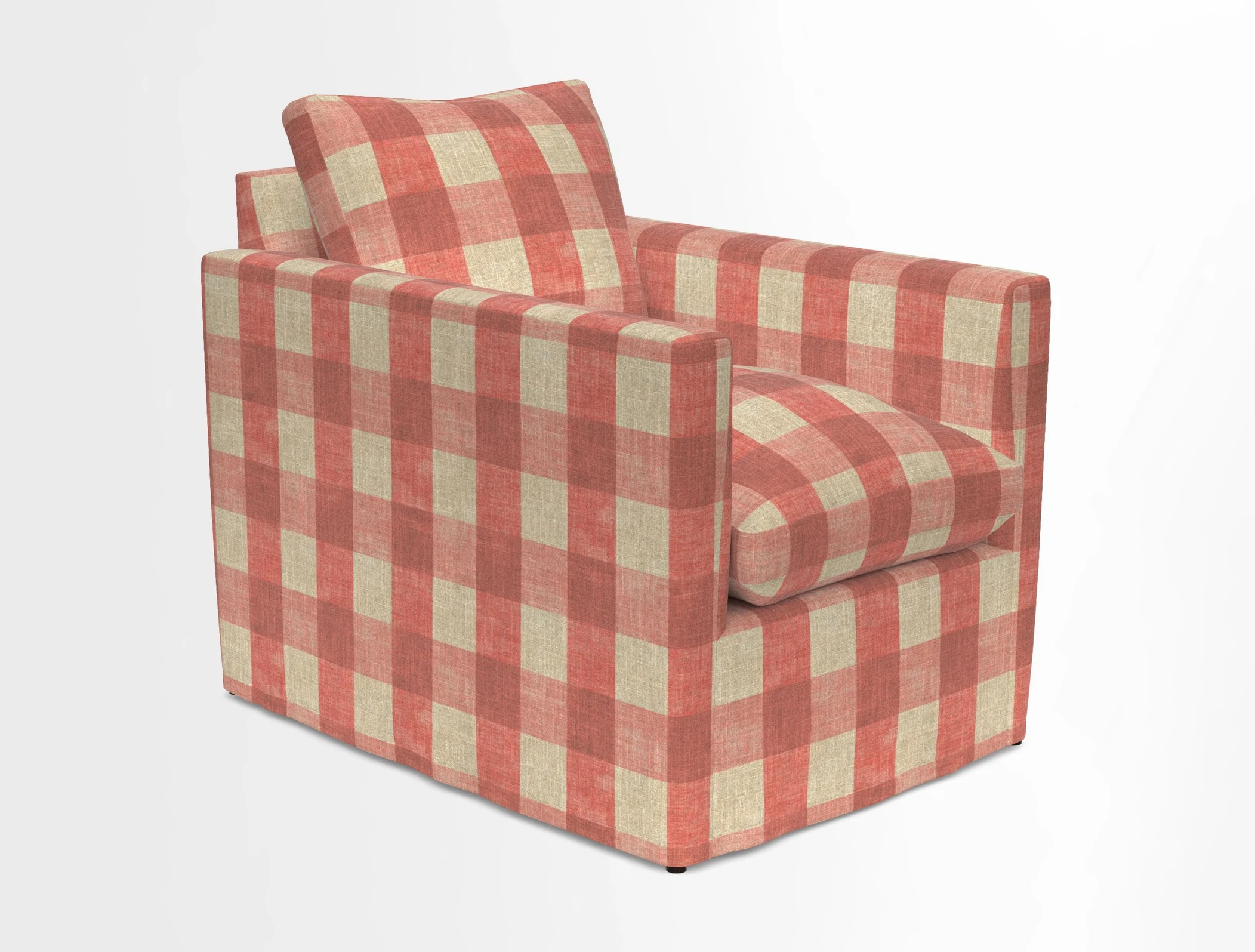 Heyshott Chair in Two Tone Plain Biscuit. Loose cover option available