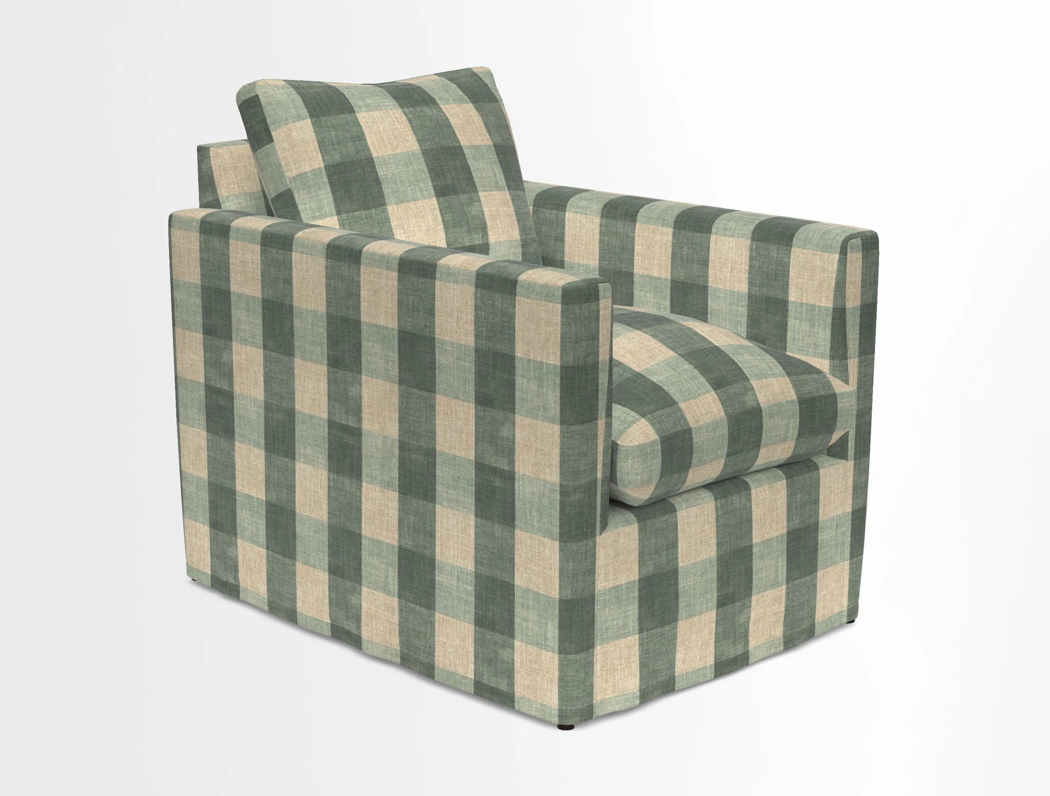 Heyshott Chair in Two Tone Plain Biscuit. Loose cover option available