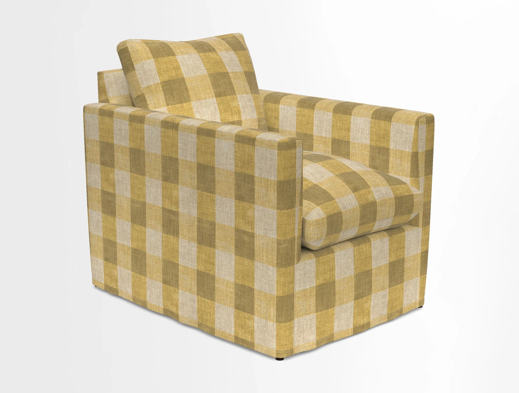 Heyshott Chair in Two Tone Plain Biscuit. Loose cover option available