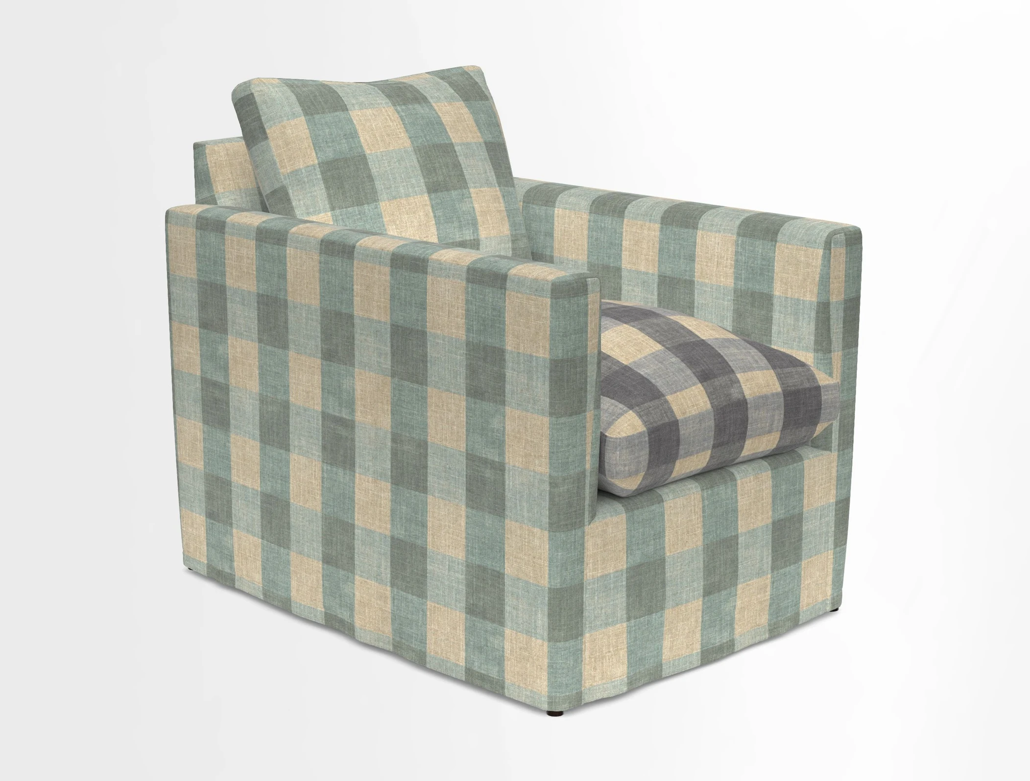 Heyshott Chair in Two Tone Plain Biscuit. Loose cover option available